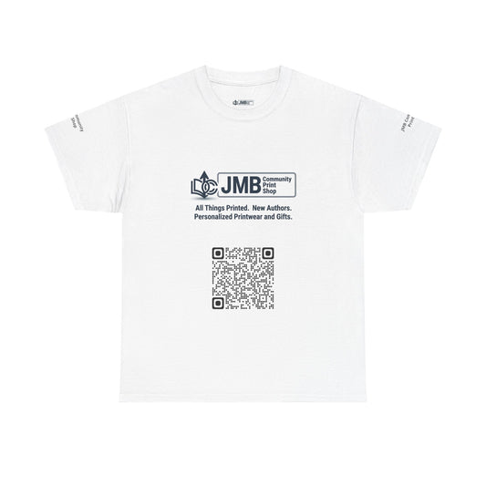 JMB Community Print Shop Logo Tee — Personalized Print & New Authors Promotional T‑Shirt