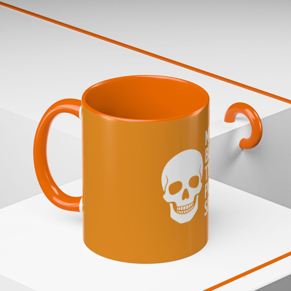 Pumpkin Spice Skull Coffee Mug — “My Blood Type Is Pumpkin Spice” Accent Mug