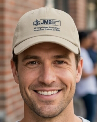 JMB Community Print Shop Logo Dad Hat — Custom Printed Classic Baseball Cap
