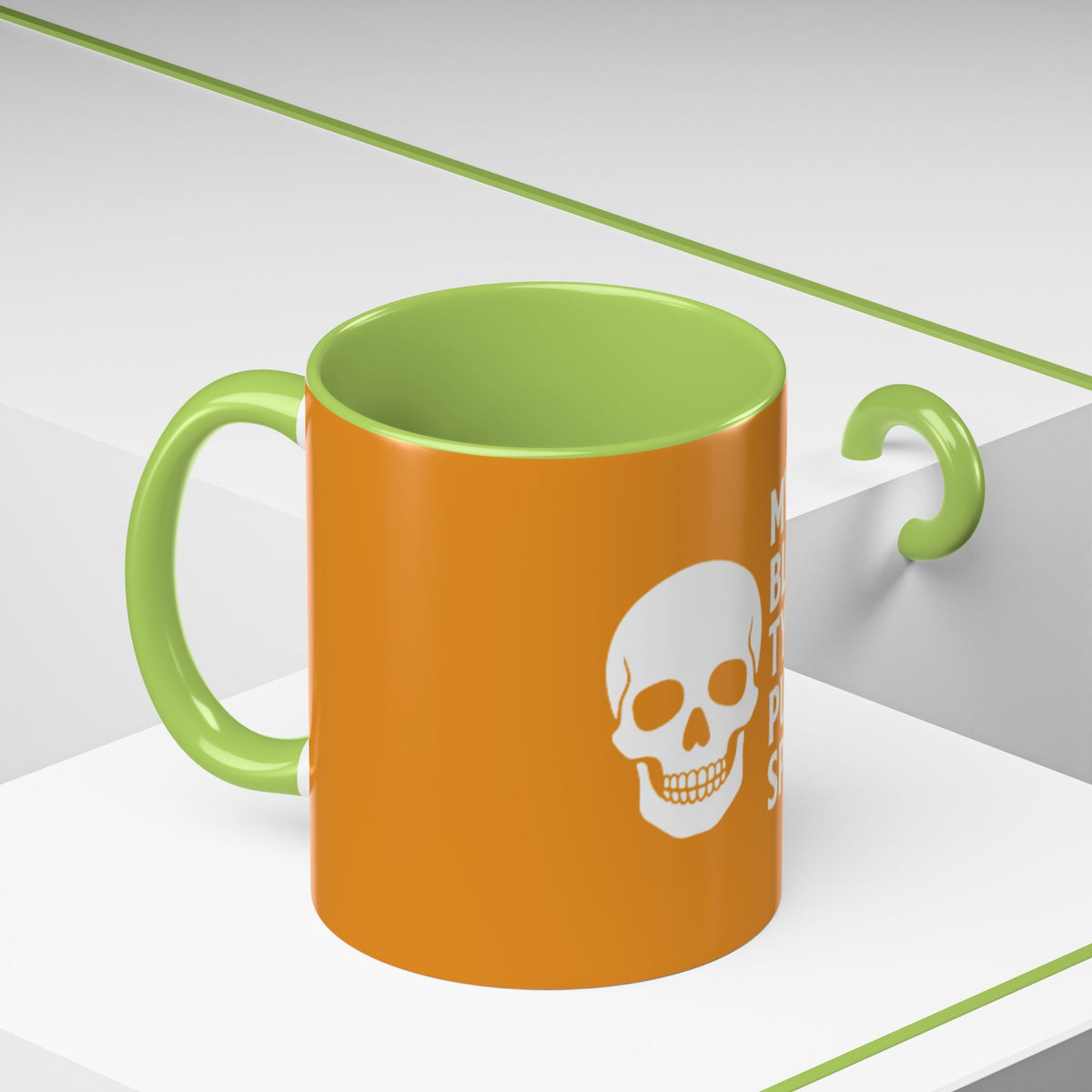Pumpkin Spice Skull Coffee Mug — “My Blood Type Is Pumpkin Spice” Accent Mug