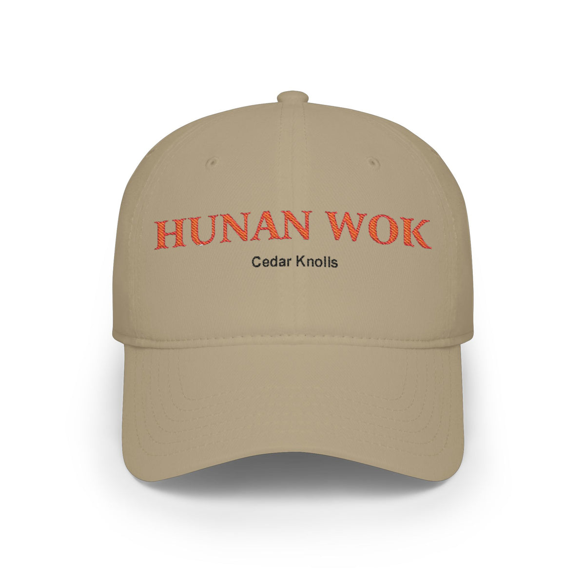 Embroidered Hunan Wok Logo Hat — Low Profile Baseball Cap