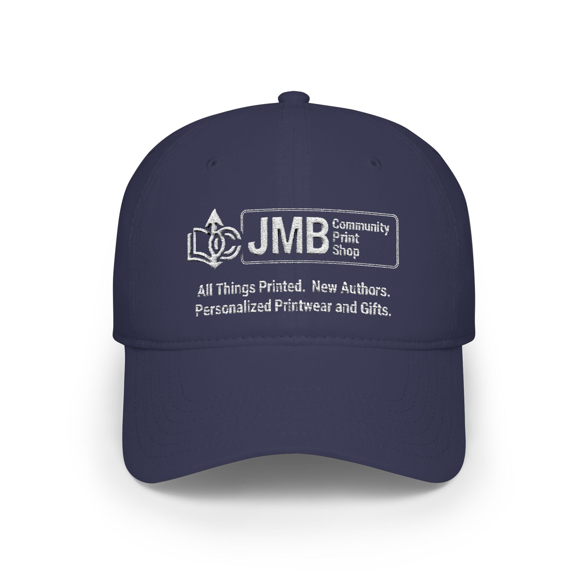 DYW - Embroidered Low Profile Baseball Cap — JMB Community Print Shop White Logo Hat