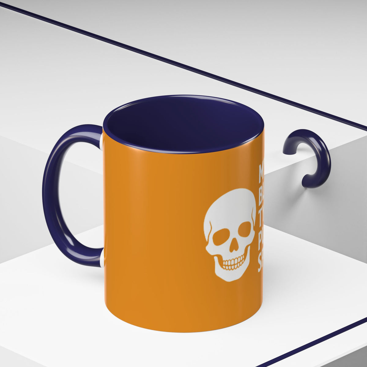 Pumpkin Spice Skull Coffee Mug — “My Blood Type Is Pumpkin Spice” Accent Mug