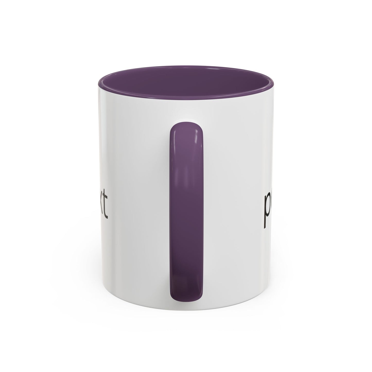 Personalized Accent Coffee Mug — Custom Text Black-Trim 11/15oz