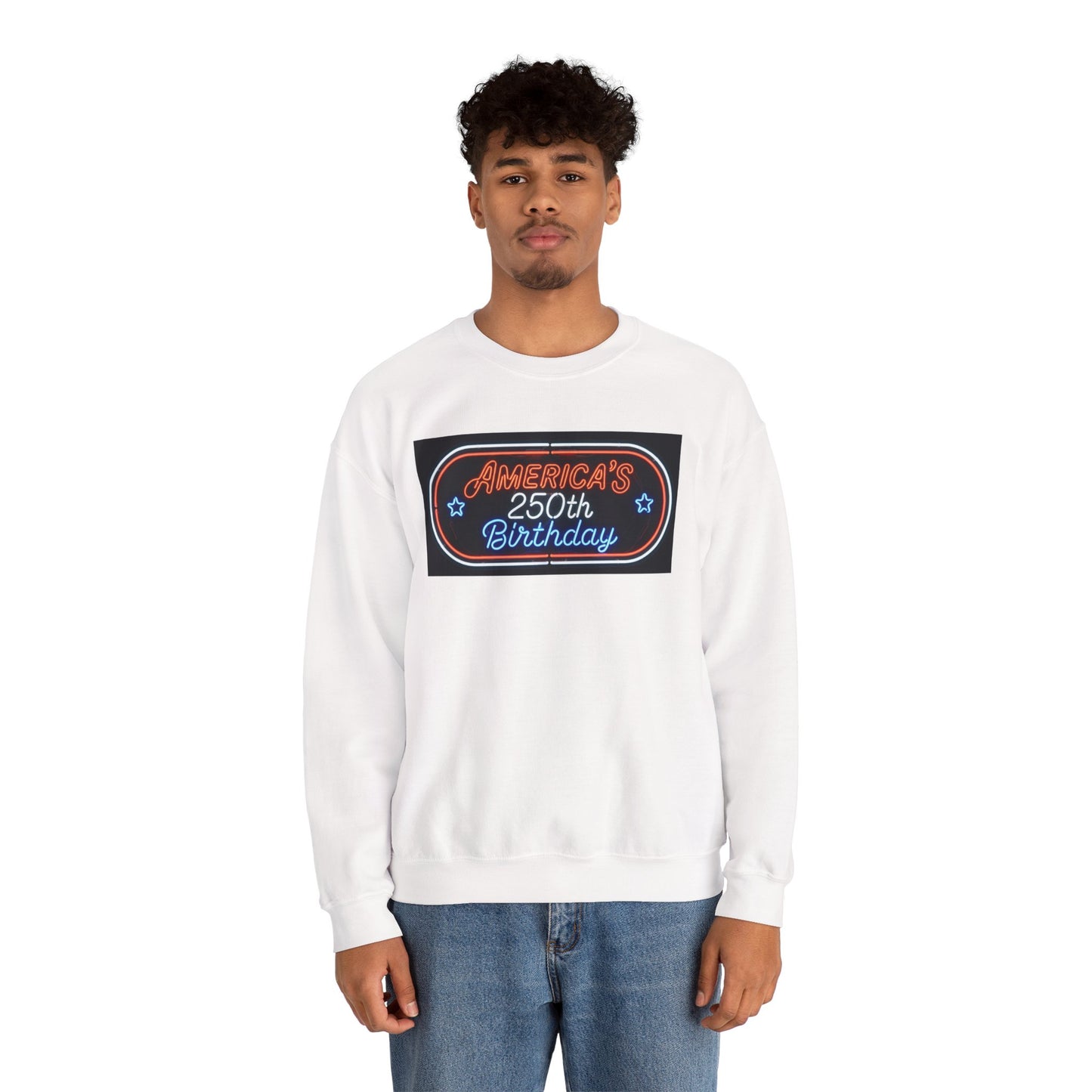 America's 250th Birthday Sweatshirt — Patriotic 4th of July Crewneck