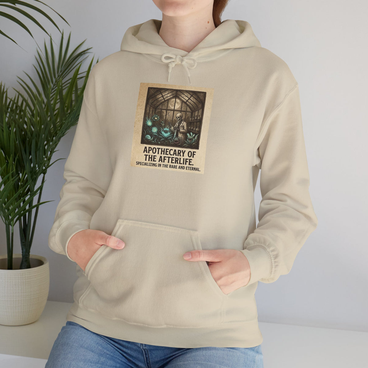 Apothecary of the Afterlife Hoodie – Gothic Vintage Potion Shop Sweatshirt