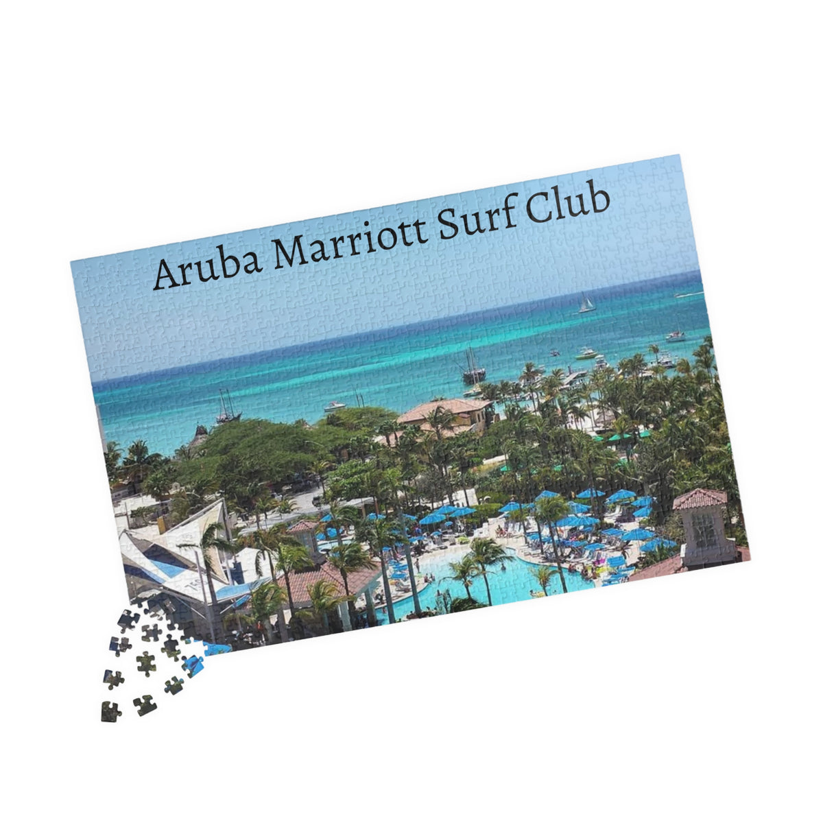 Aruba Marriott Surf Club Photo Puzzle — Tropical Resort Jigsaw (Multiple Piece Counts)