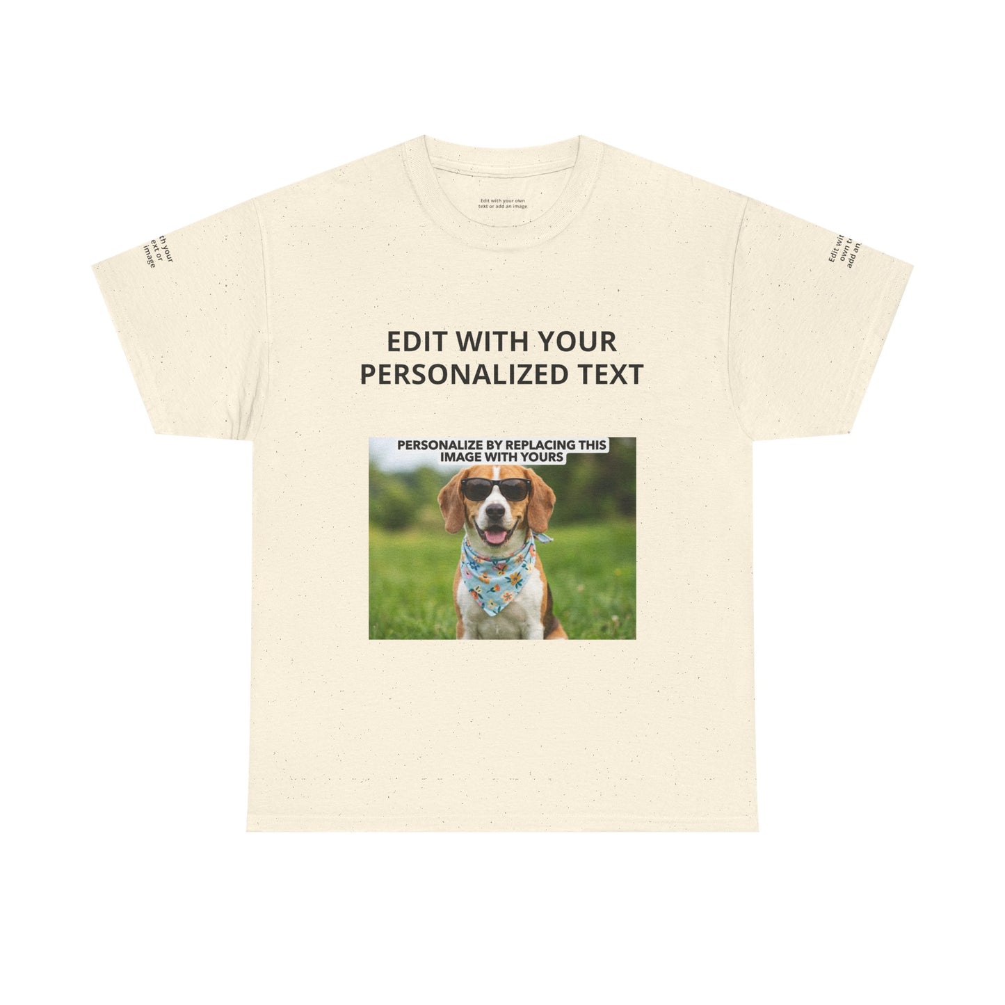 Fully Customizable Multi-Photo T-Shirt – Personalized Text & Image 5-Zone Tee
