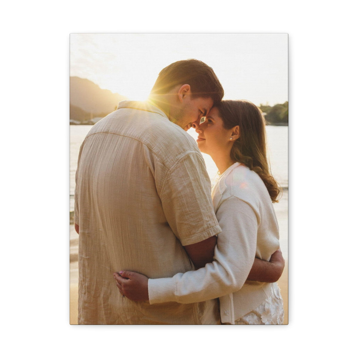 Custom Stretched Matte Canvas 12" x 16" Print — Romantic Couples Photo Wall Art