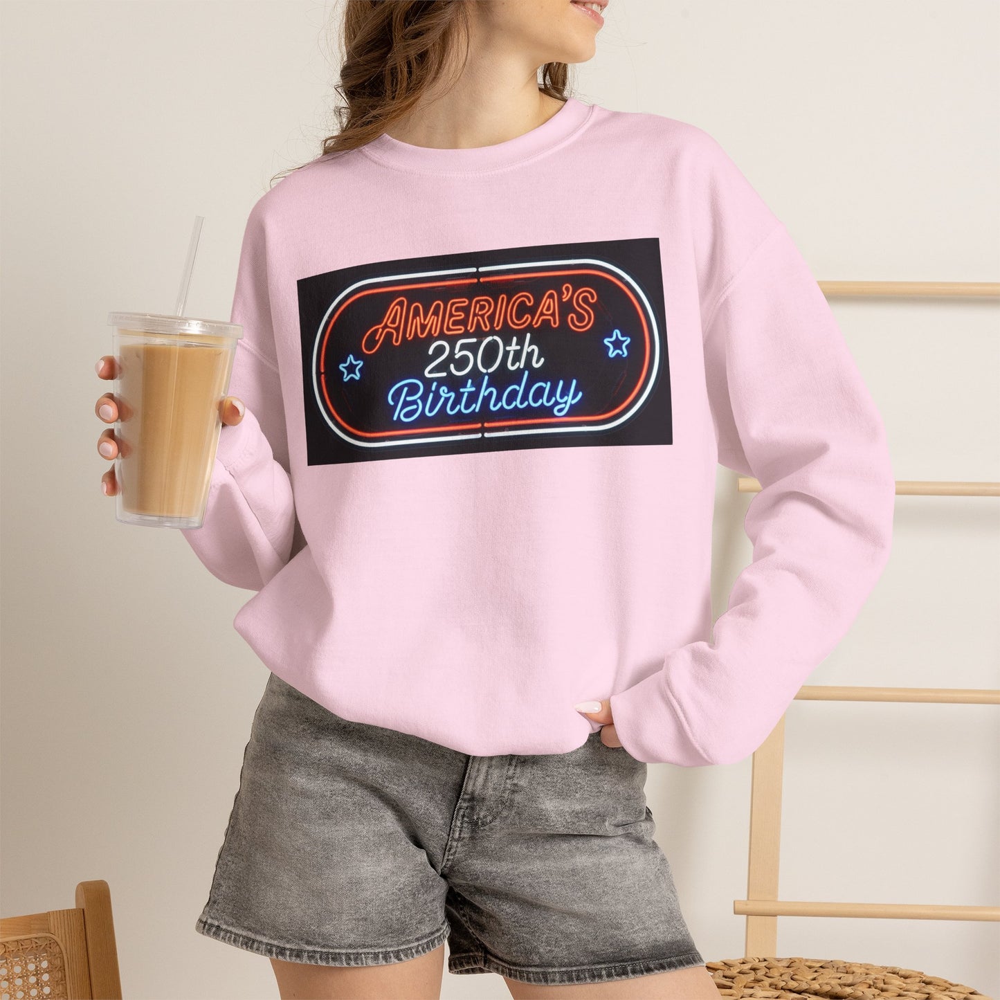 America's 250th Birthday Sweatshirt — Patriotic 4th of July Crewneck