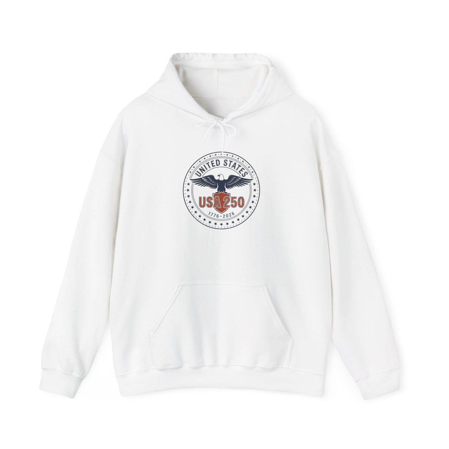 USA 250th Anniversary Hoodie | 250 Years Patriotic Emblem, Independence Celebration