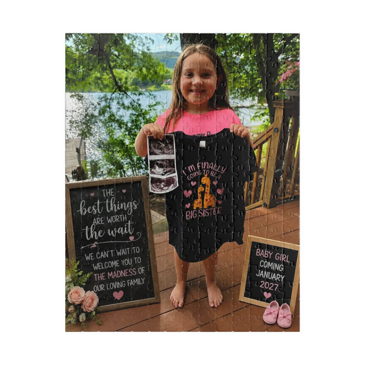 Personalized Photo Puzzle — Baby Announcement Jigsaw (110/252/520/1014 pcs)