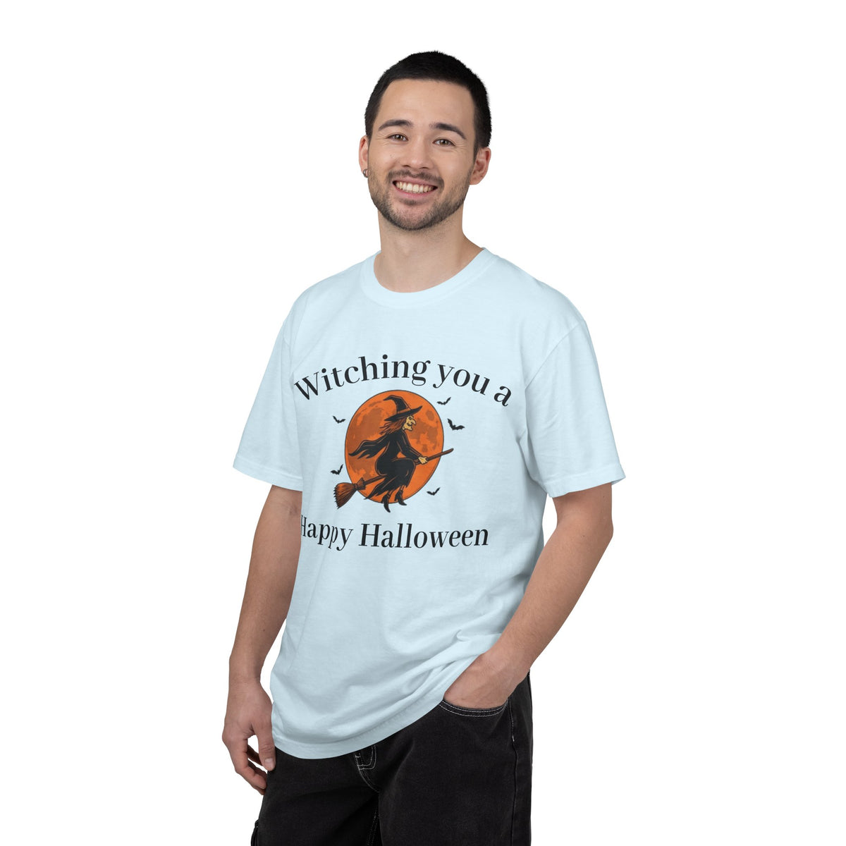 Halloween Witch T-Shirt — "Witching You a Happy Halloween" Graphic Tee