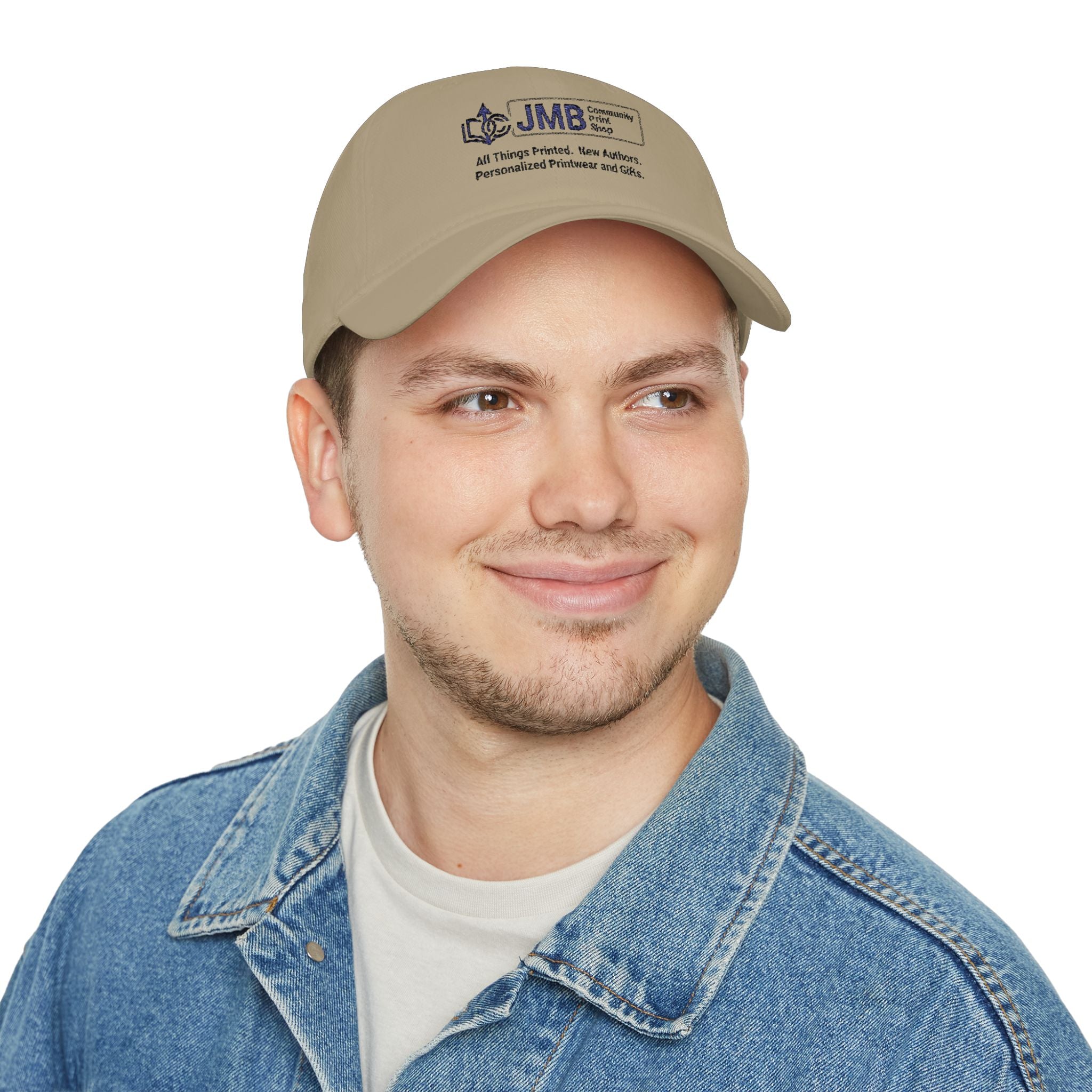 DYW - Embroidered Low Profile Baseball Cap — JMB Community Print Shop Black Logo Hat