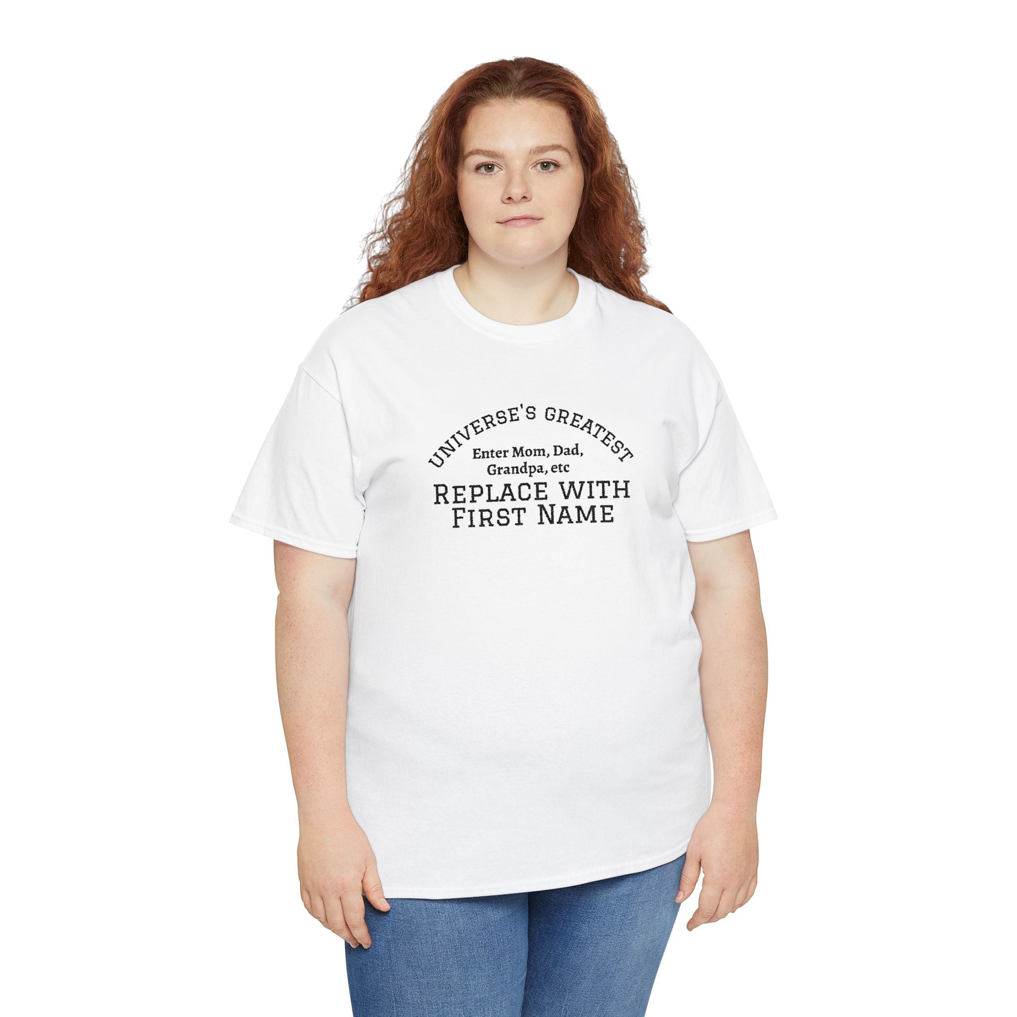 Universe's Greatest Mom, Dad, or More Personalized and Embroidered T-Shirt