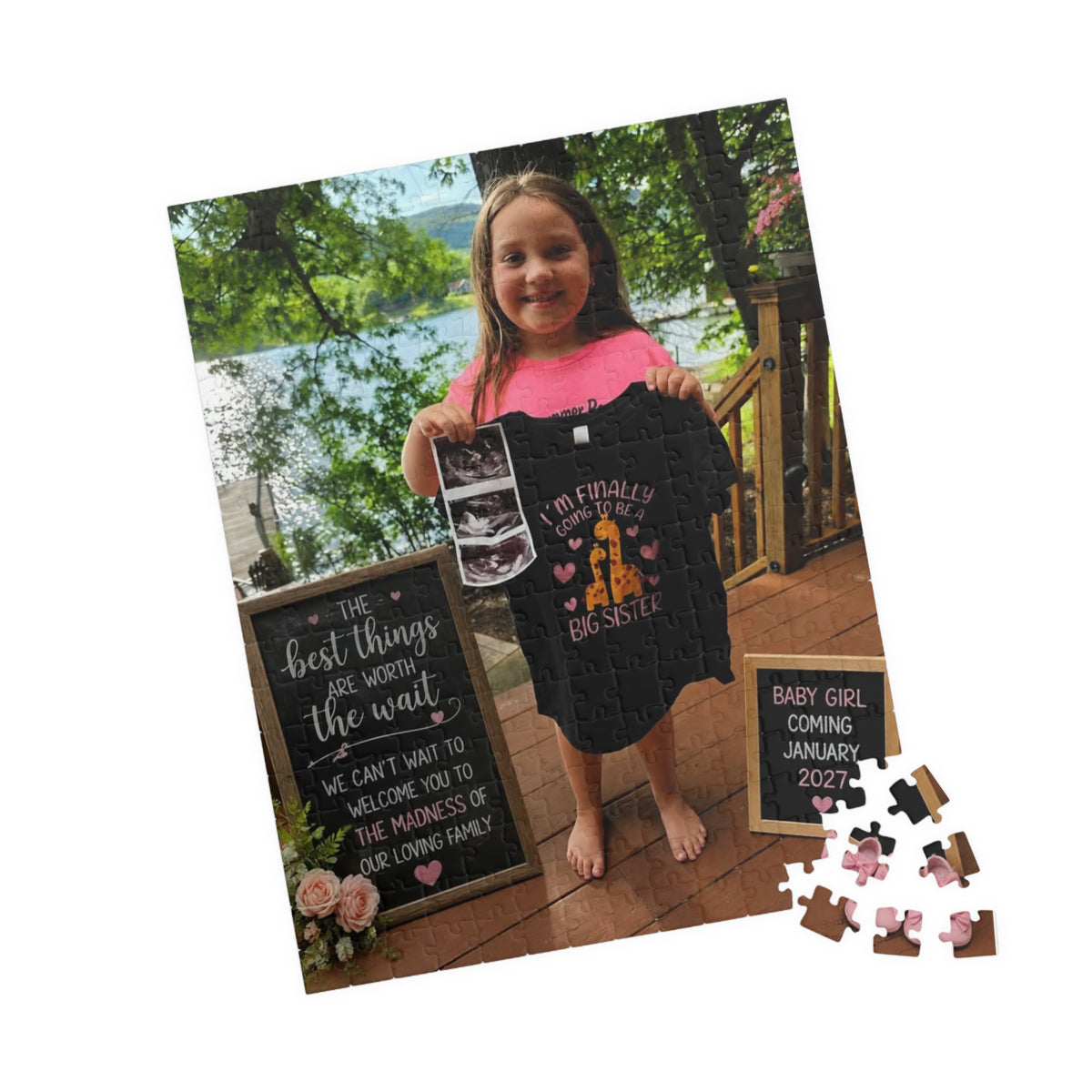 Personalized Photo Puzzle — Baby Announcement Jigsaw (110/252/520/1014 pcs)