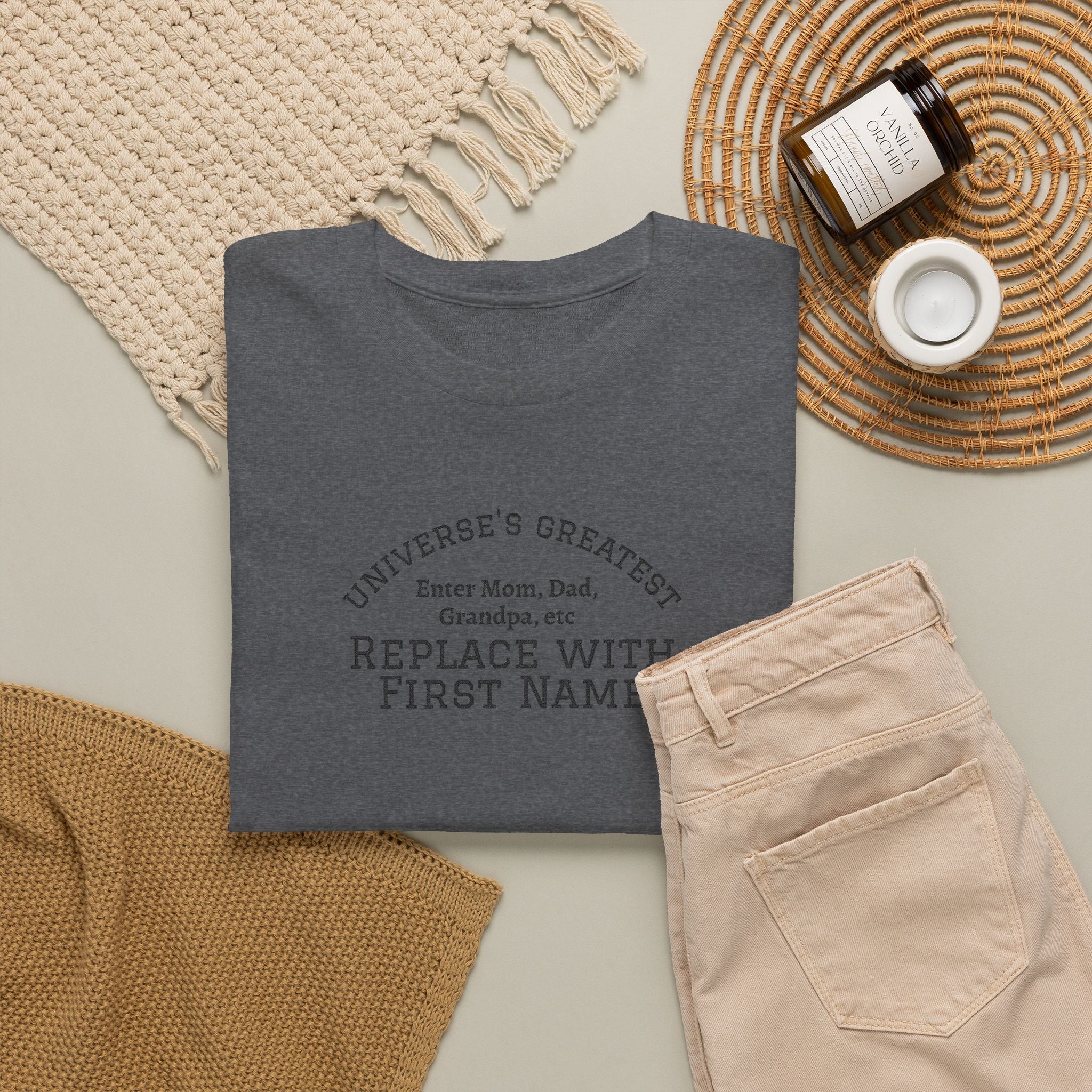 Universe's Greatest Mom, Dad, or More Personalized and Embroidered T-Shirt