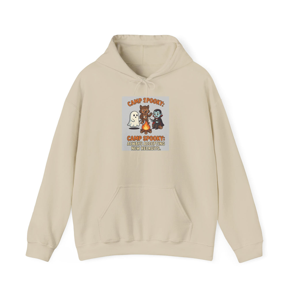 Halloween Camp Ghost Hoodie — "Camp Spooky" Cute Ghosts & Bonfire Sweatshirt