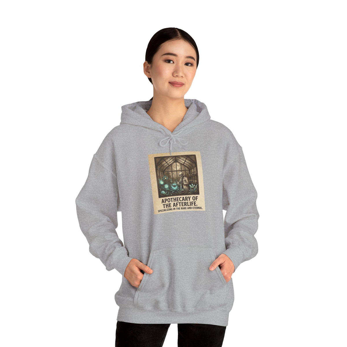 Apothecary of the Afterlife Hoodie – Gothic Vintage Potion Shop Sweatshirt
