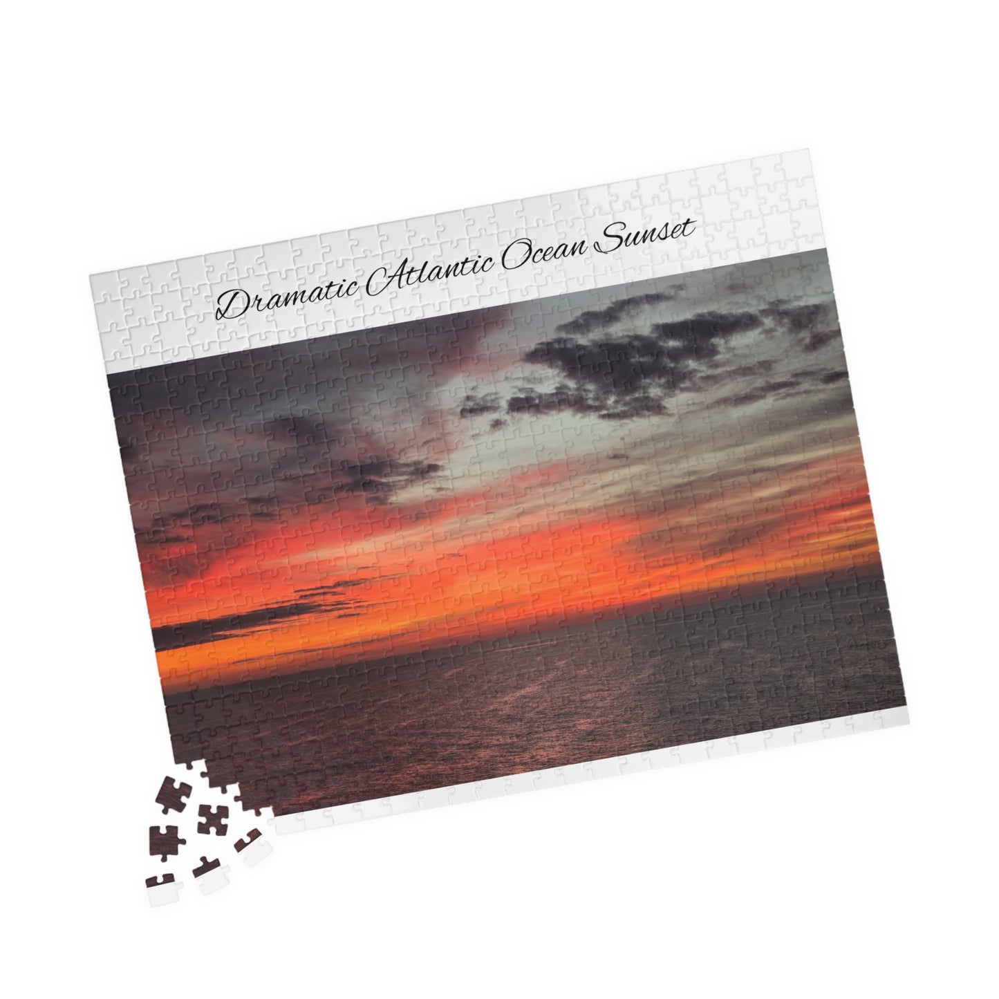 Atlantic Ocean Sunset Jigsaw Puzzle — Dramatic Seascape 110/252/520/1014-Piece