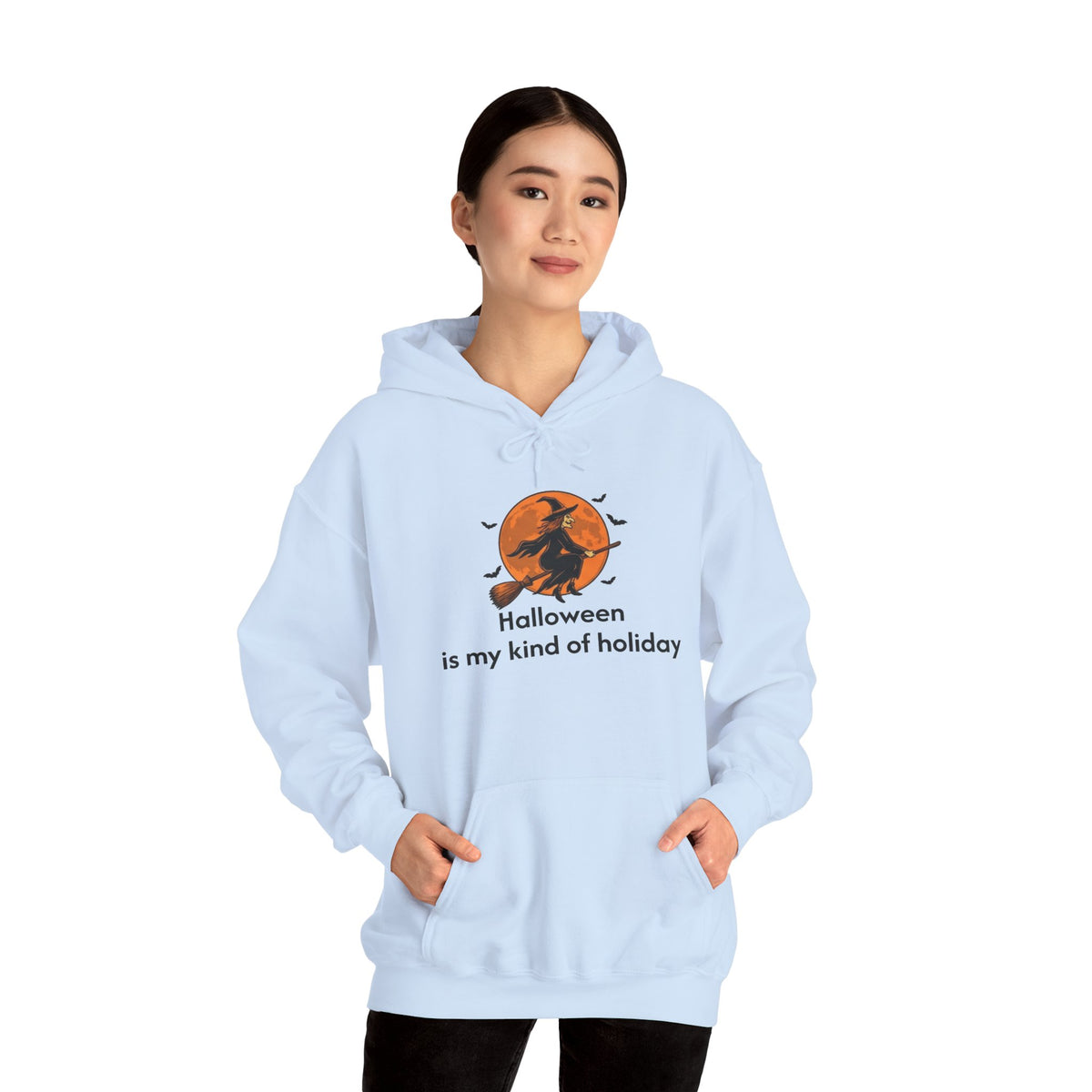 Halloween Hoodie — "Halloween is my kind of holiday" Witch Moon Sweatshirt