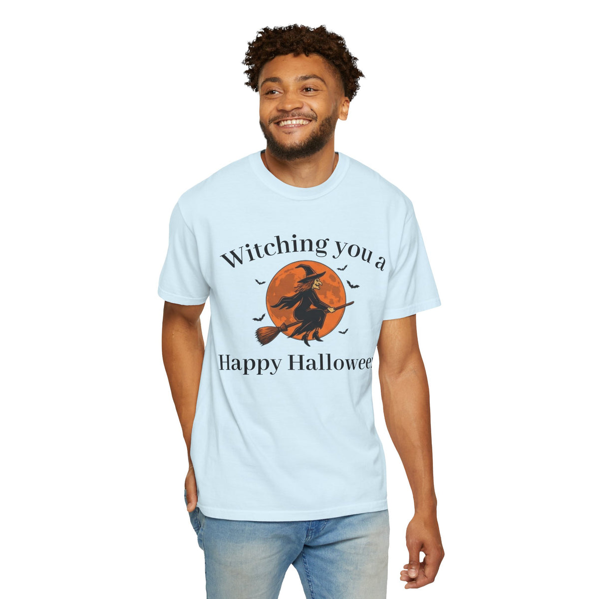 Halloween Witch T-Shirt — "Witching You a Happy Halloween" Graphic Tee