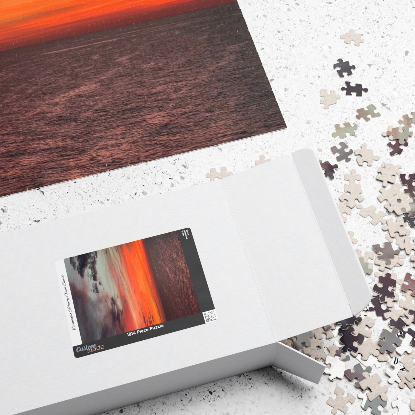 Atlantic Ocean Sunset Jigsaw Puzzle — Dramatic Seascape 110/252/520/1014-Piece