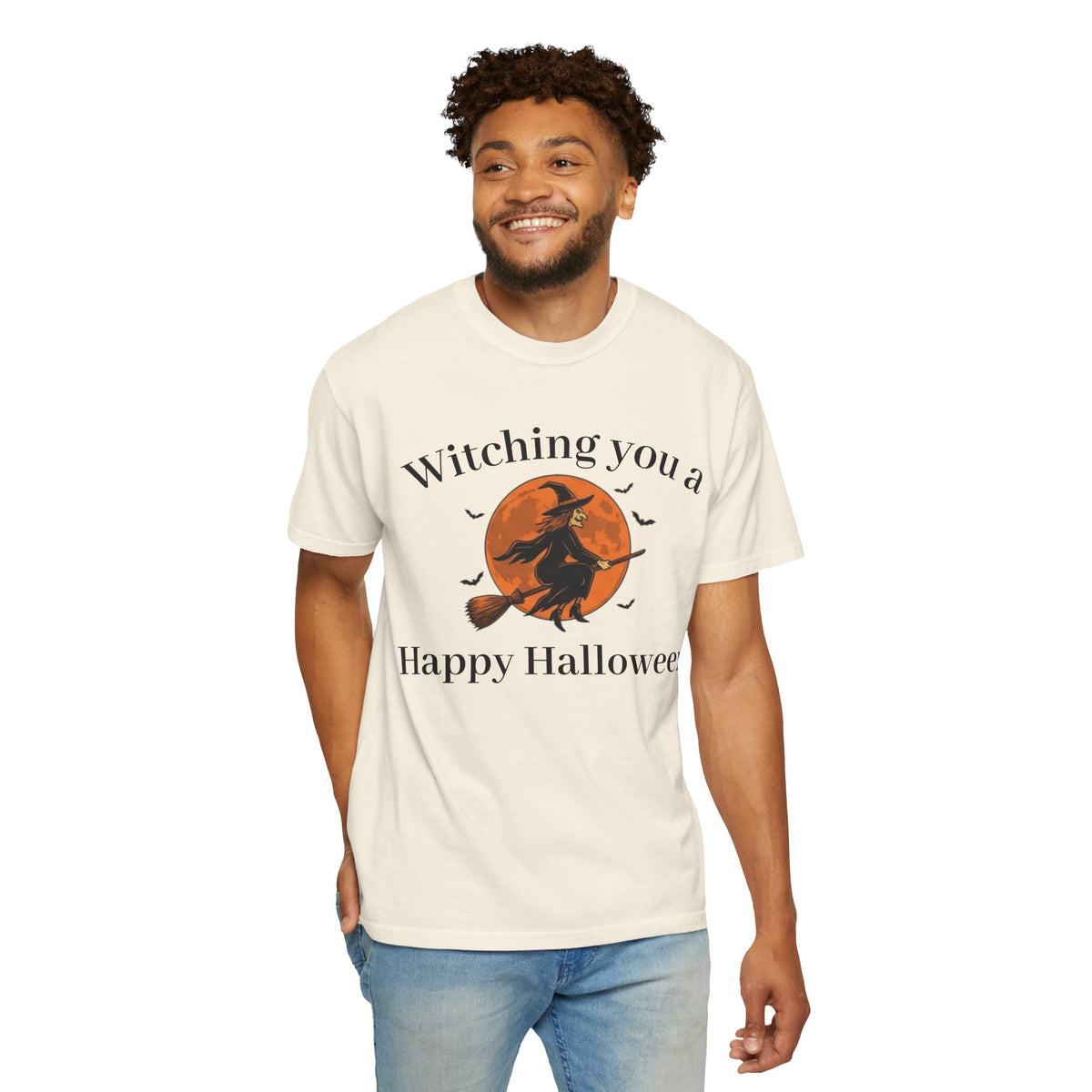 Halloween Witch T-Shirt — "Witching You a Happy Halloween" Graphic Tee