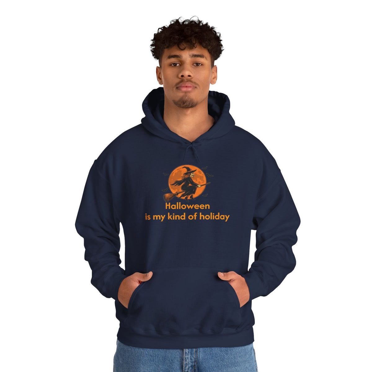 Halloween Hoodie — "Halloween is my kind of holiday" Witch Moon Sweatshirt