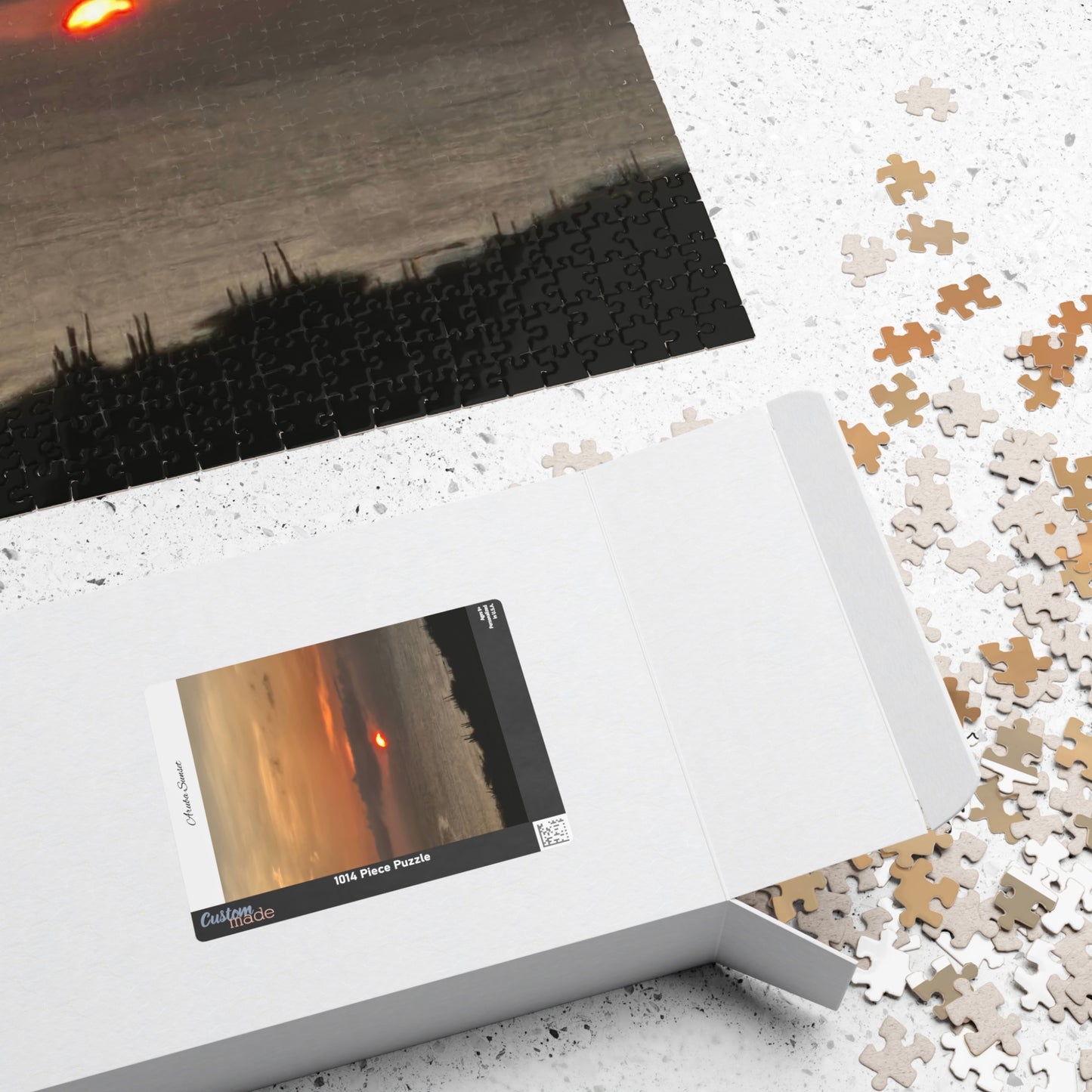 Aruba Sunset Over Ocean Puzzle — Scenic Beach Sunset Jigsaw (110–1014 pcs)