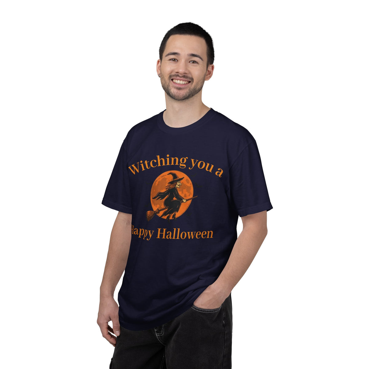 Halloween Witch T-Shirt — "Witching You a Happy Halloween" Graphic Tee