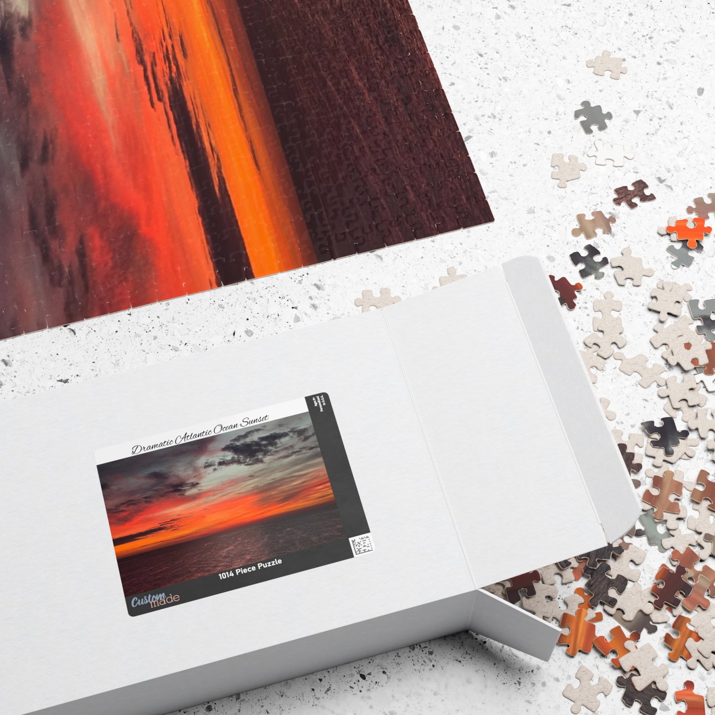 Atlantic Ocean Sunset Jigsaw Puzzle — Dramatic Seascape 110/252/520/1014-Piece