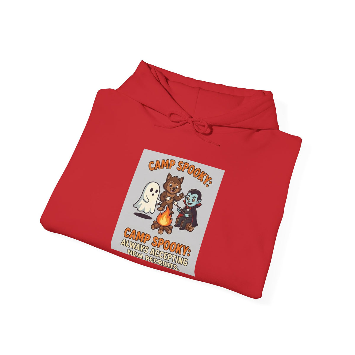 Halloween Camp Ghost Hoodie — "Camp Spooky" Cute Ghosts & Bonfire Sweatshirt