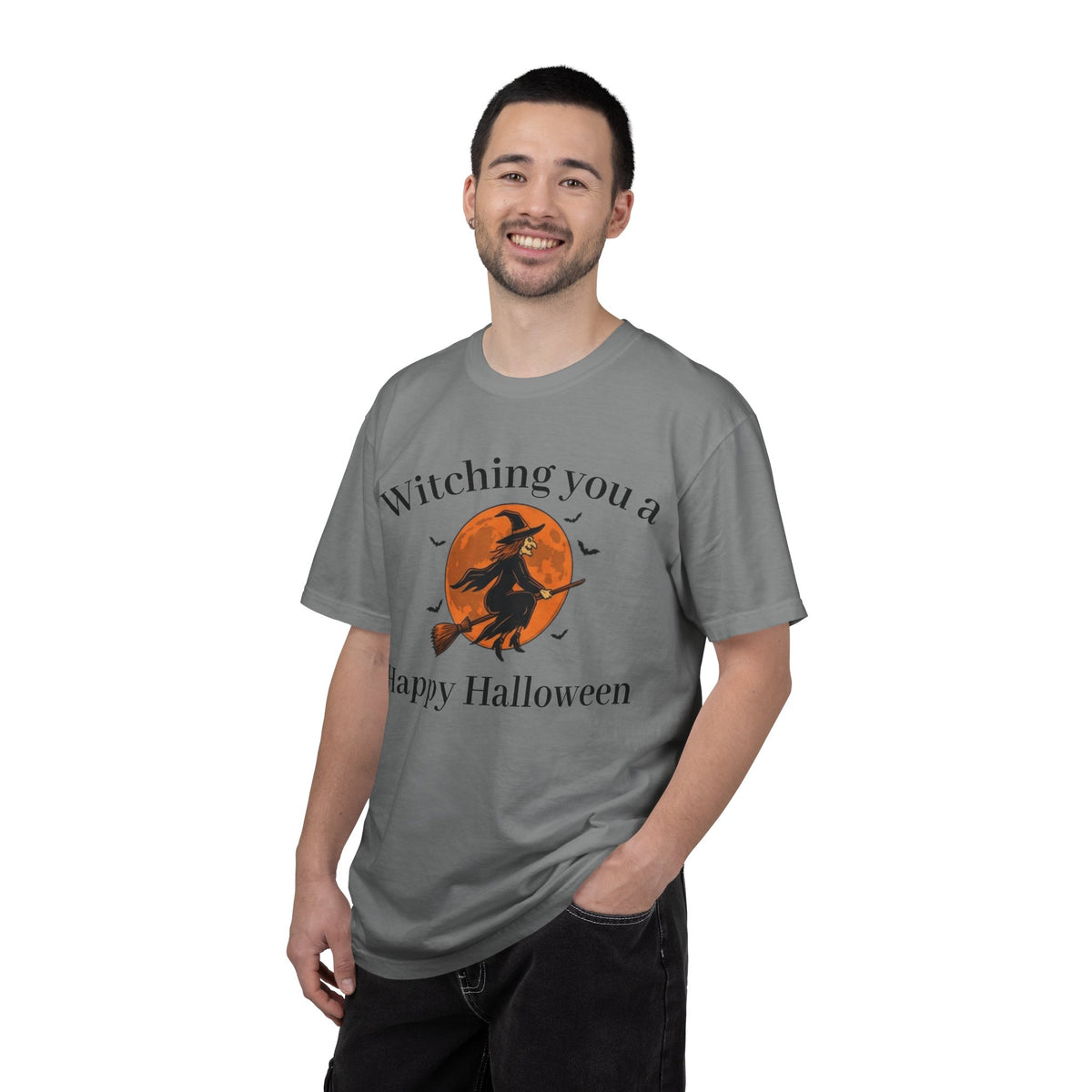 Halloween Witch T-Shirt — "Witching You a Happy Halloween" Graphic Tee