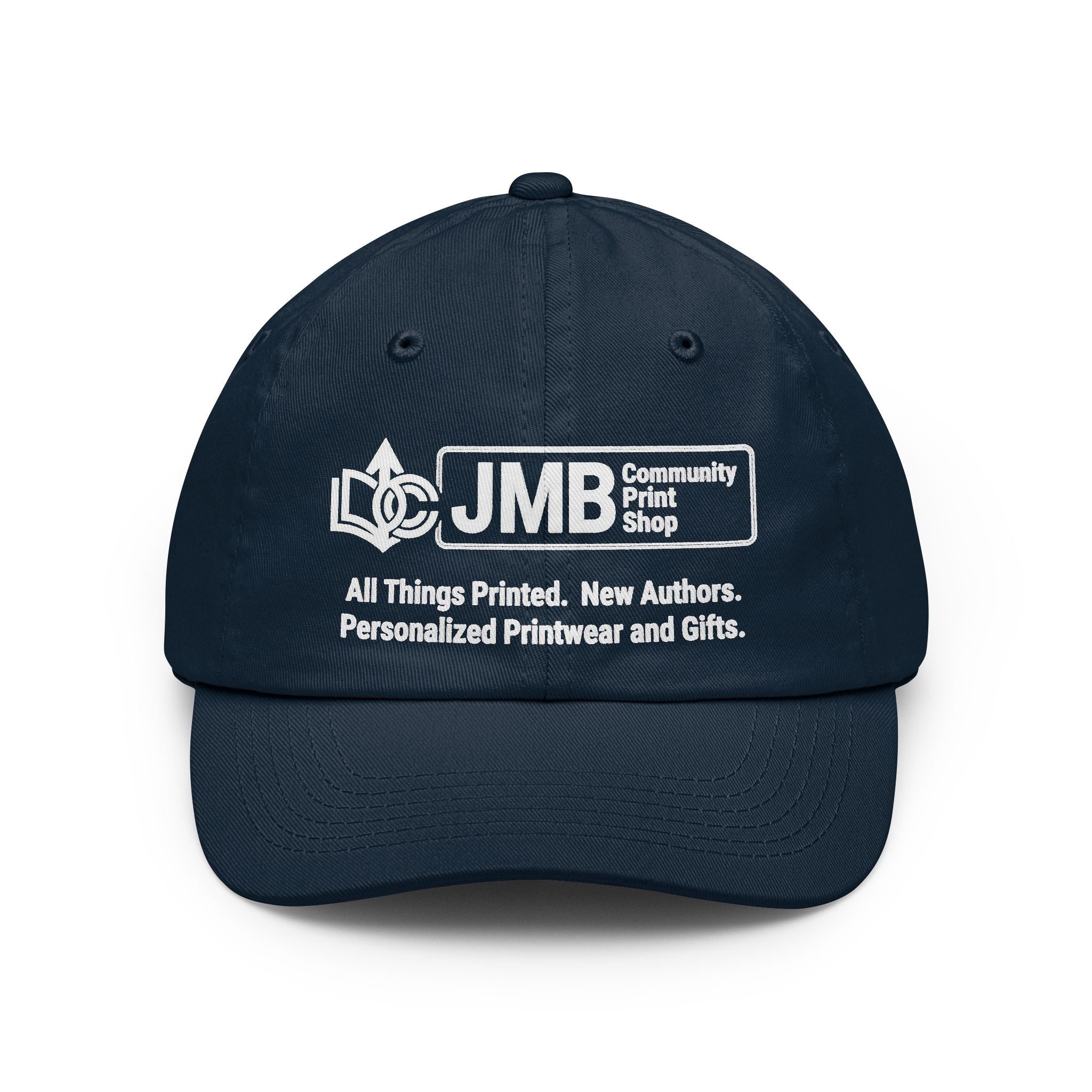 JMB Community Print Shop Logo Dad Hat — Custom Printed Classic Baseball Cap