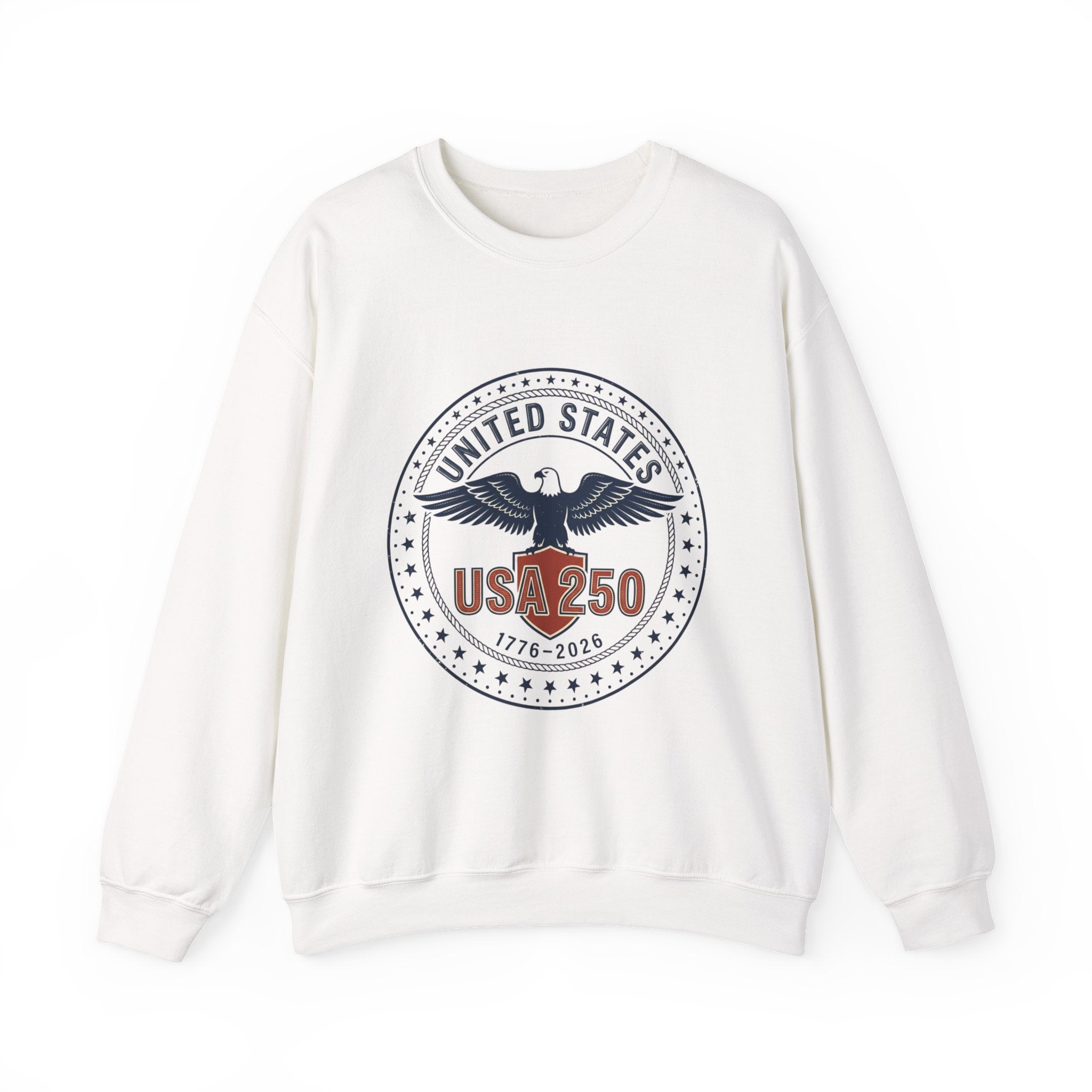 USA 250th Birthday Eagle Crest Crewneck Sweatshirt – United States 1776–2026 Design