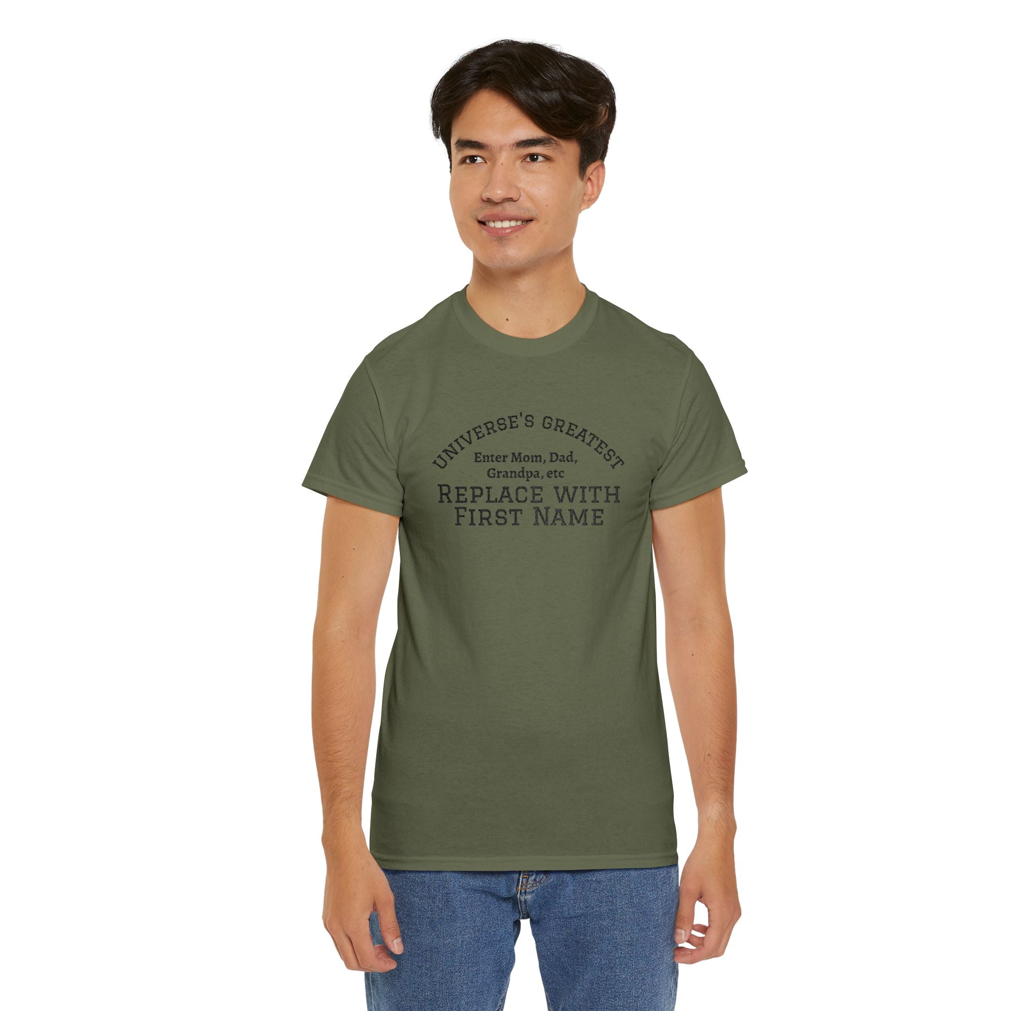 Universe's Greatest Mom, Dad, or More Personalized and Embroidered T-Shirt