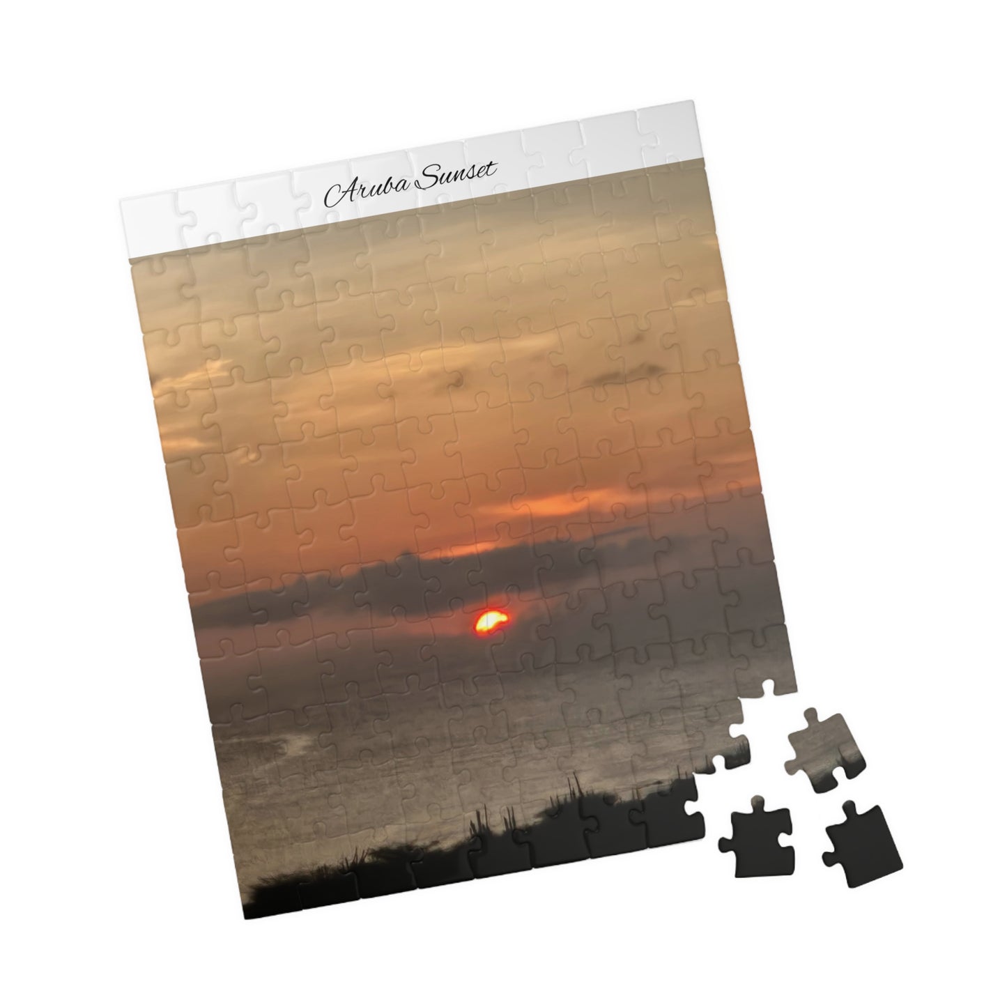 Aruba Sunset Over Ocean Puzzle — Scenic Beach Sunset Jigsaw (110–1014 pcs)