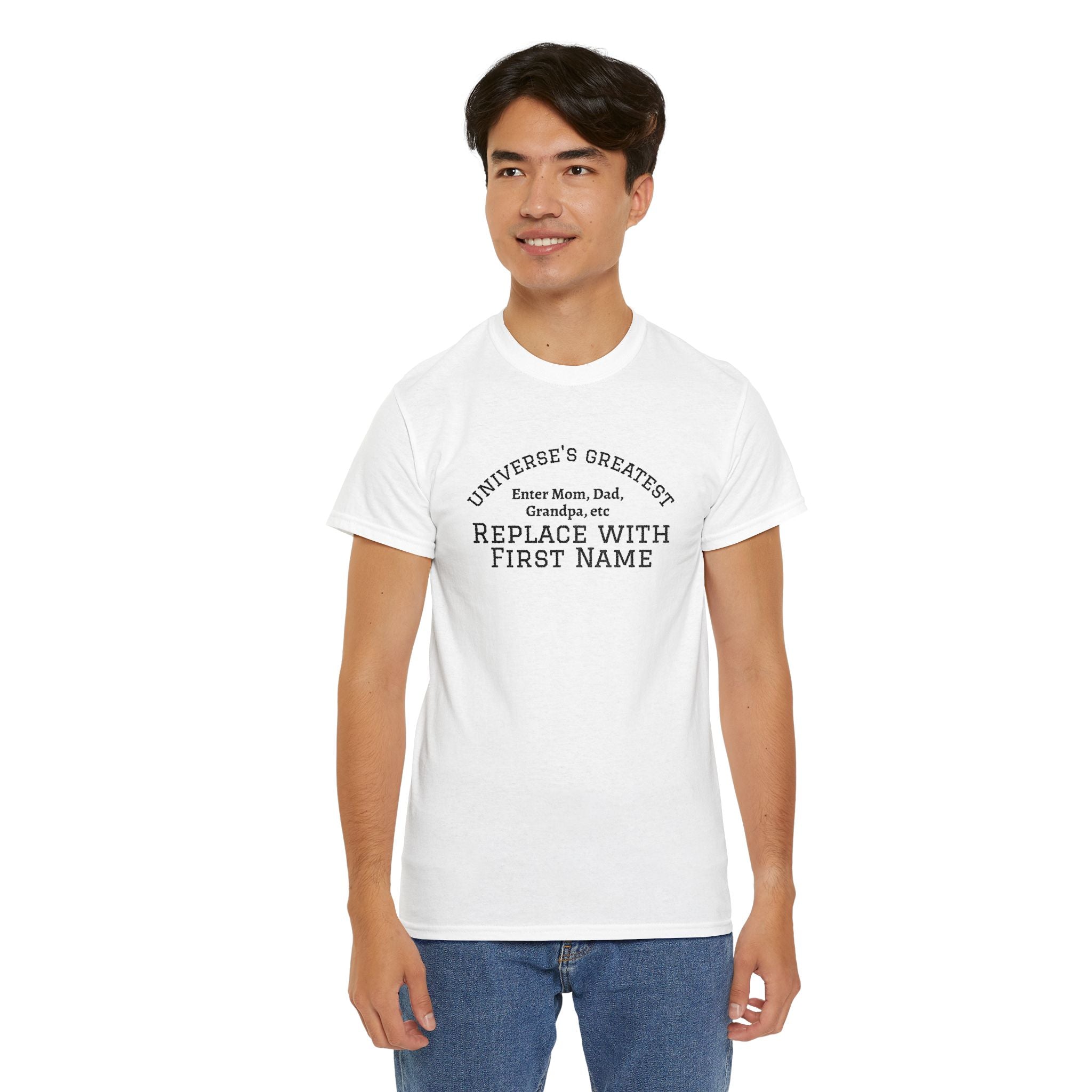 Universe's Greatest Mom, Dad, or More Personalized and Embroidered T-Shirt