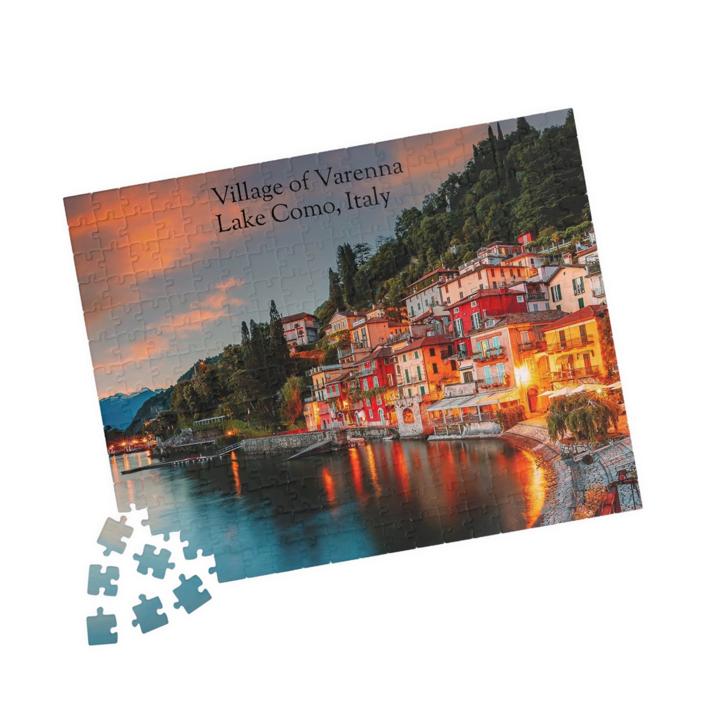 Lake Como Varenna Sunset Jigsaw Puzzle – Scenic Italy 252/520/1014-Piece