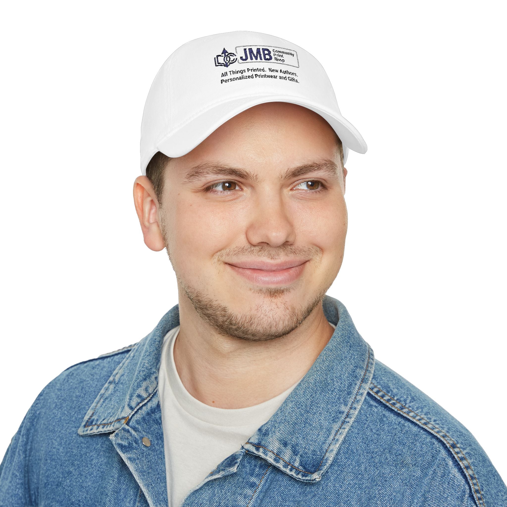 DYW - Embroidered Low Profile Baseball Cap — JMB Community Print Shop Black Logo Hat