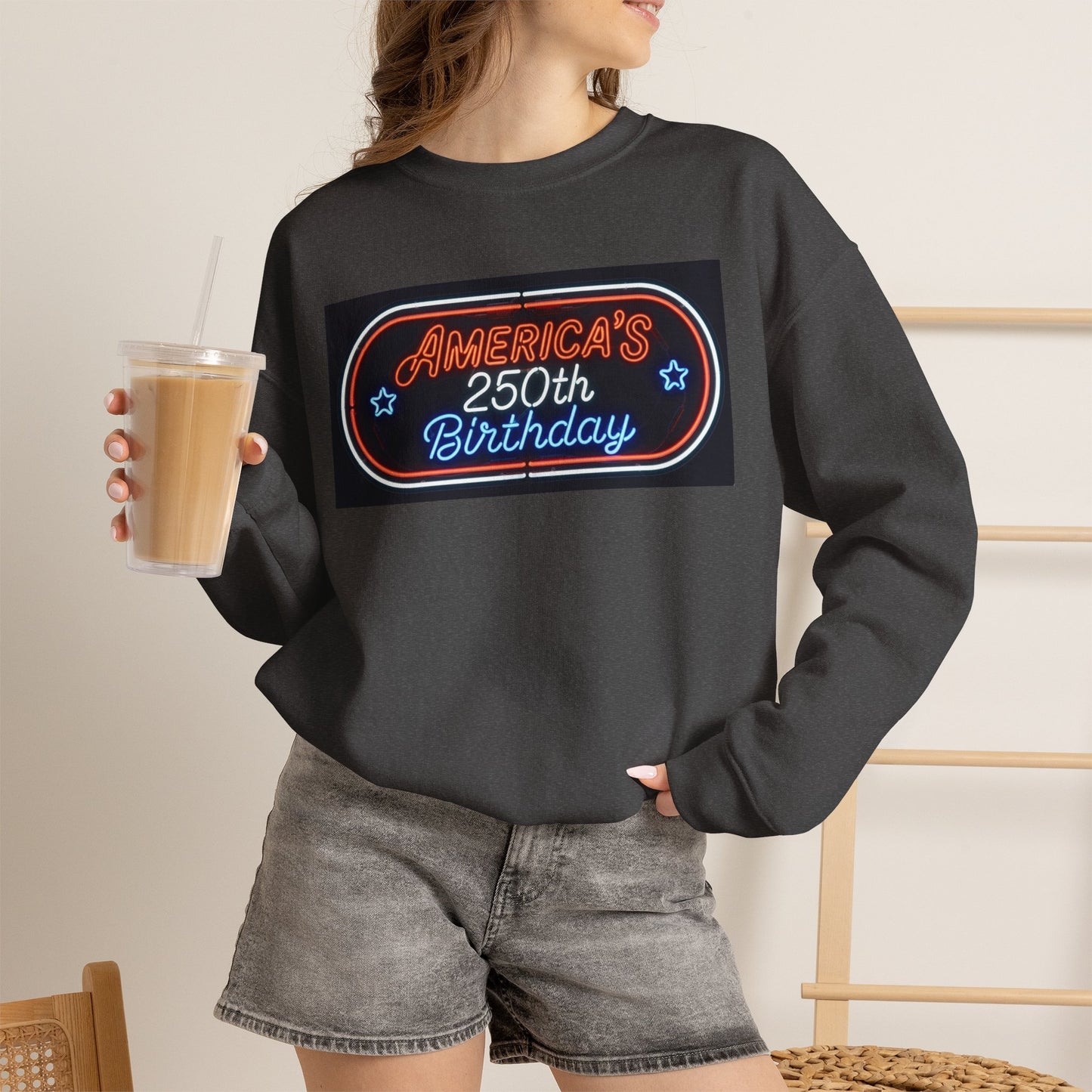 America's 250th Birthday Sweatshirt — Patriotic 4th of July Crewneck