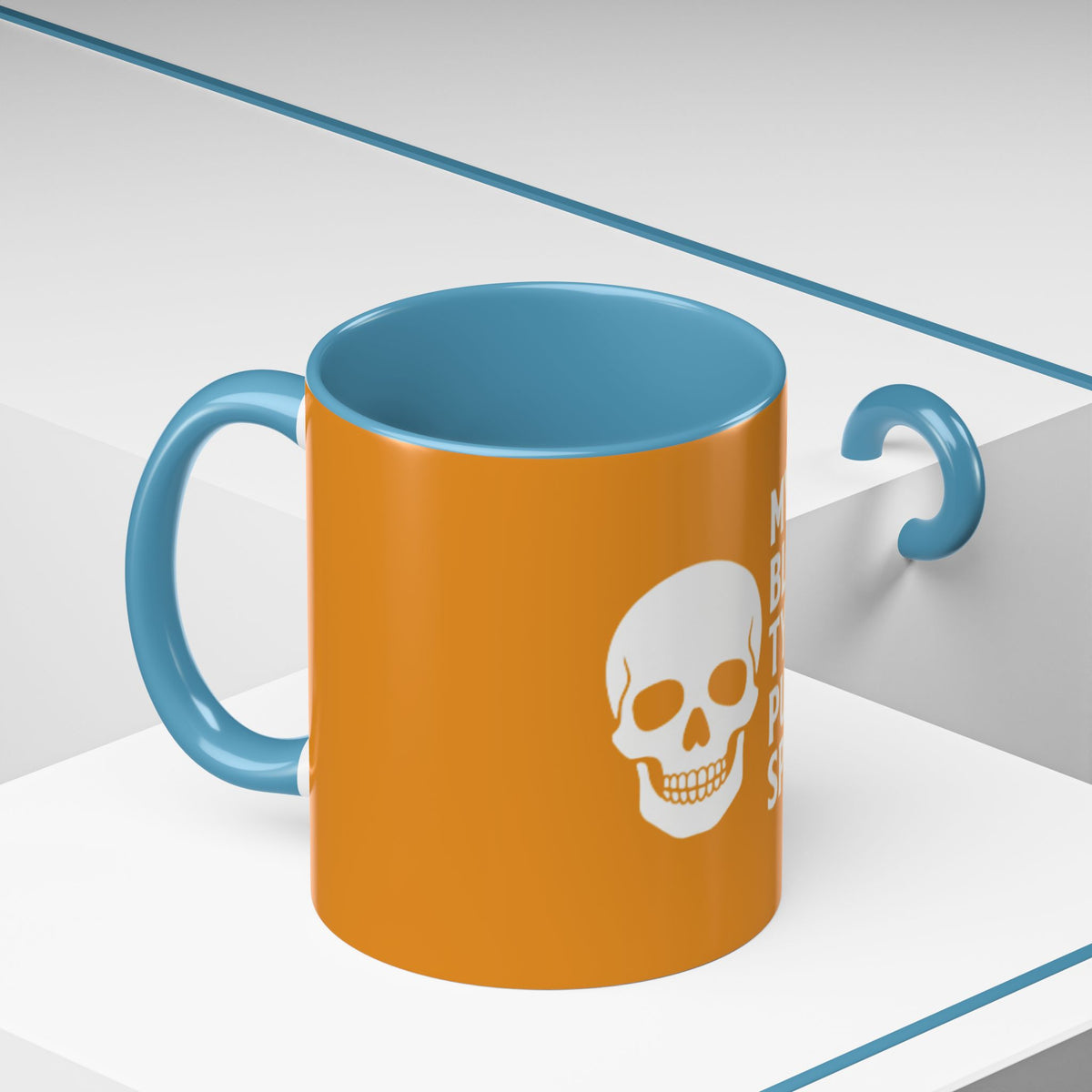 Pumpkin Spice Skull Coffee Mug — “My Blood Type Is Pumpkin Spice” Accent Mug