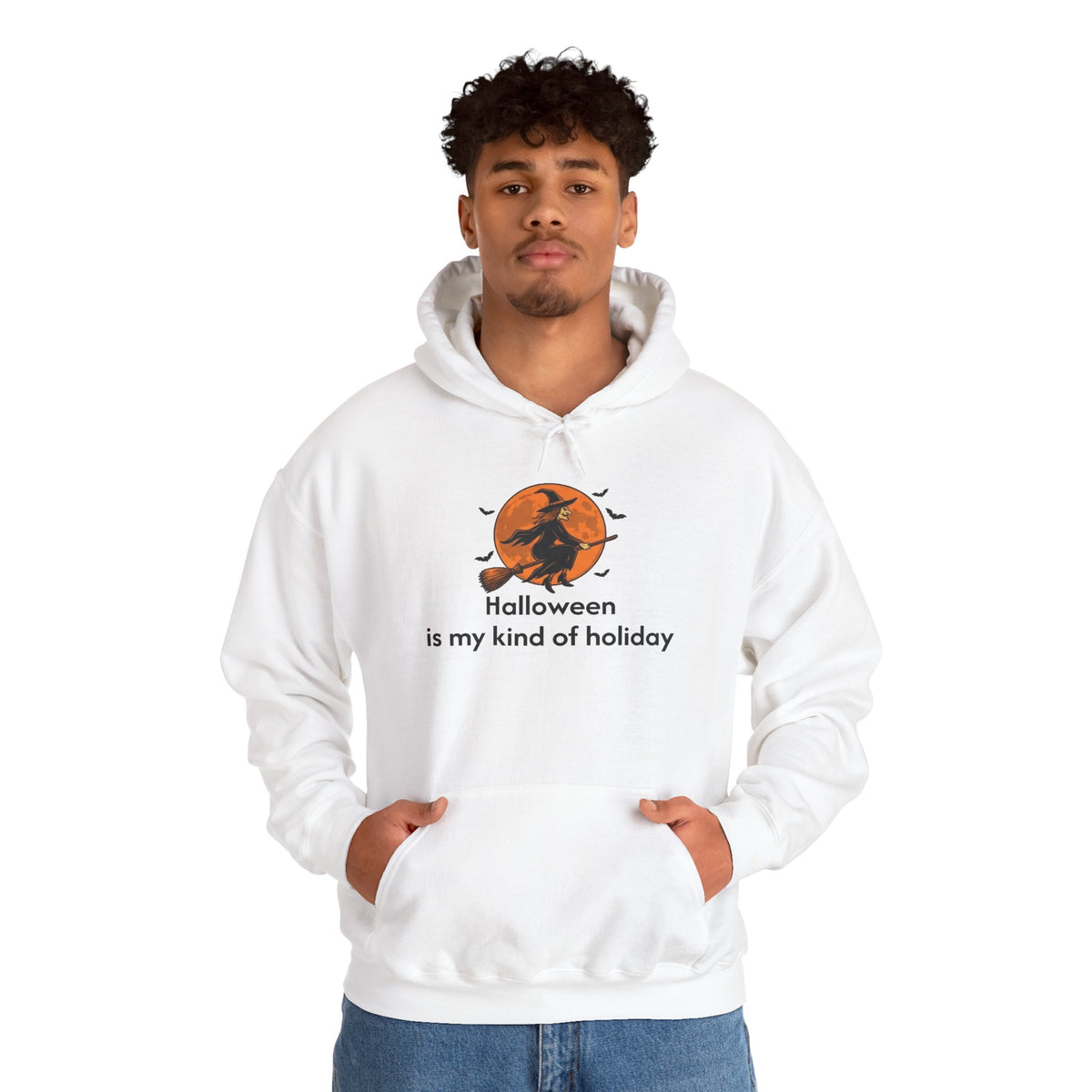 Halloween Hoodie — "Halloween is my kind of holiday" Witch Moon Sweatshirt