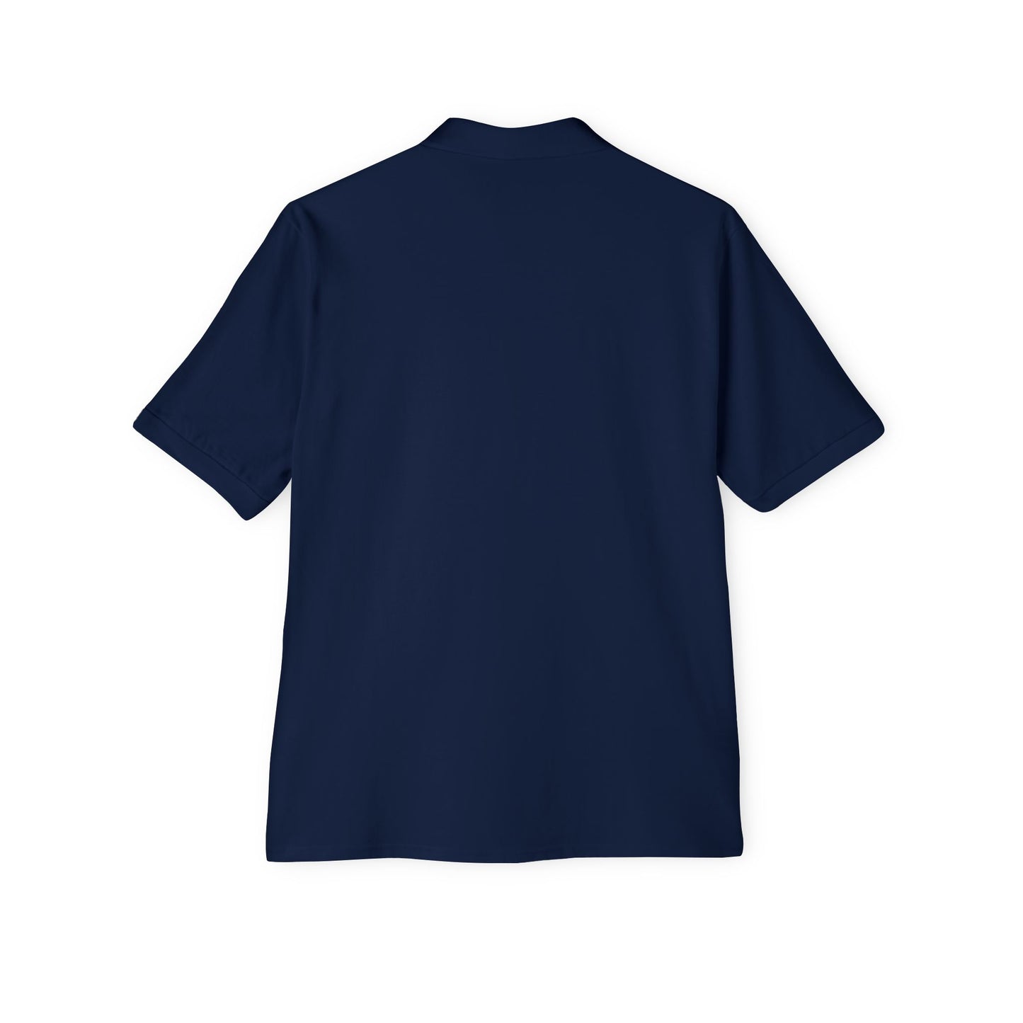 Classic Embroidered Logo Polo with JMB Community Print Shop Logo — Men's White Piqué Polo