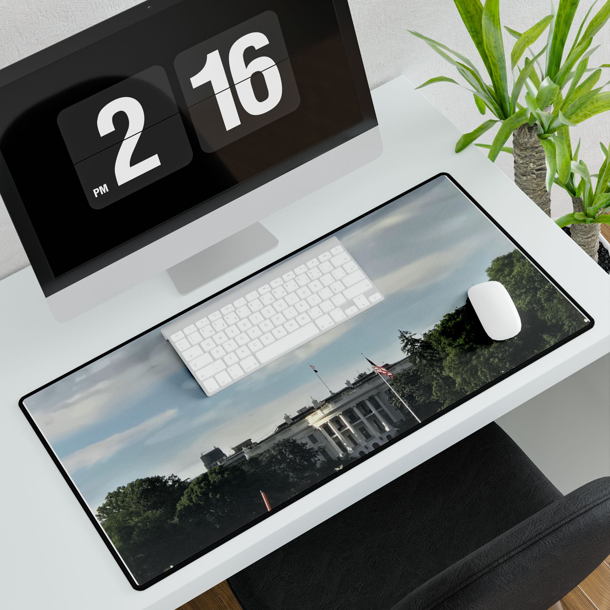 White House & Helicopter Mouse Pad — Washington D.C. Scenic