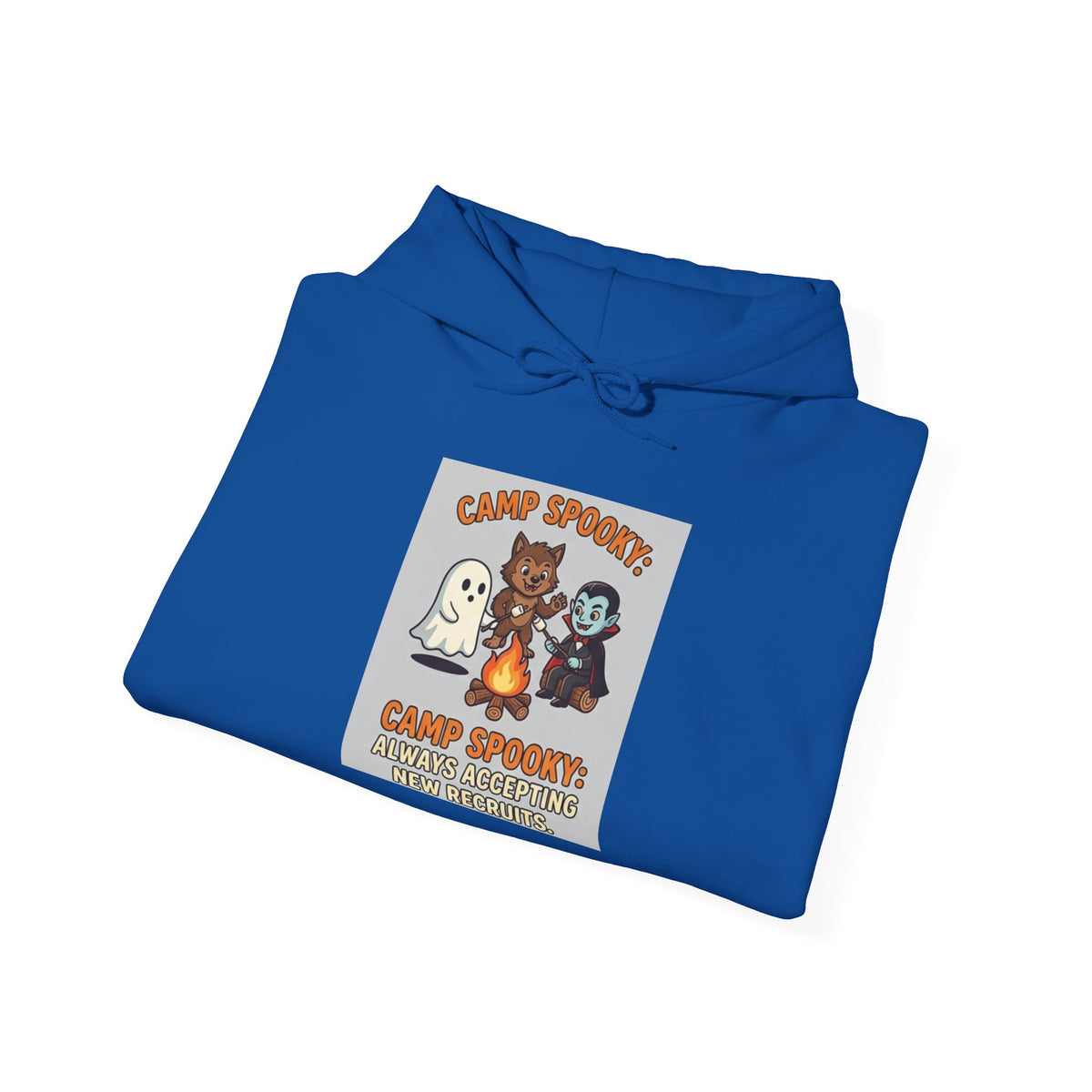 Halloween Camp Ghost Hoodie — "Camp Spooky" Cute Ghosts & Bonfire Sweatshirt