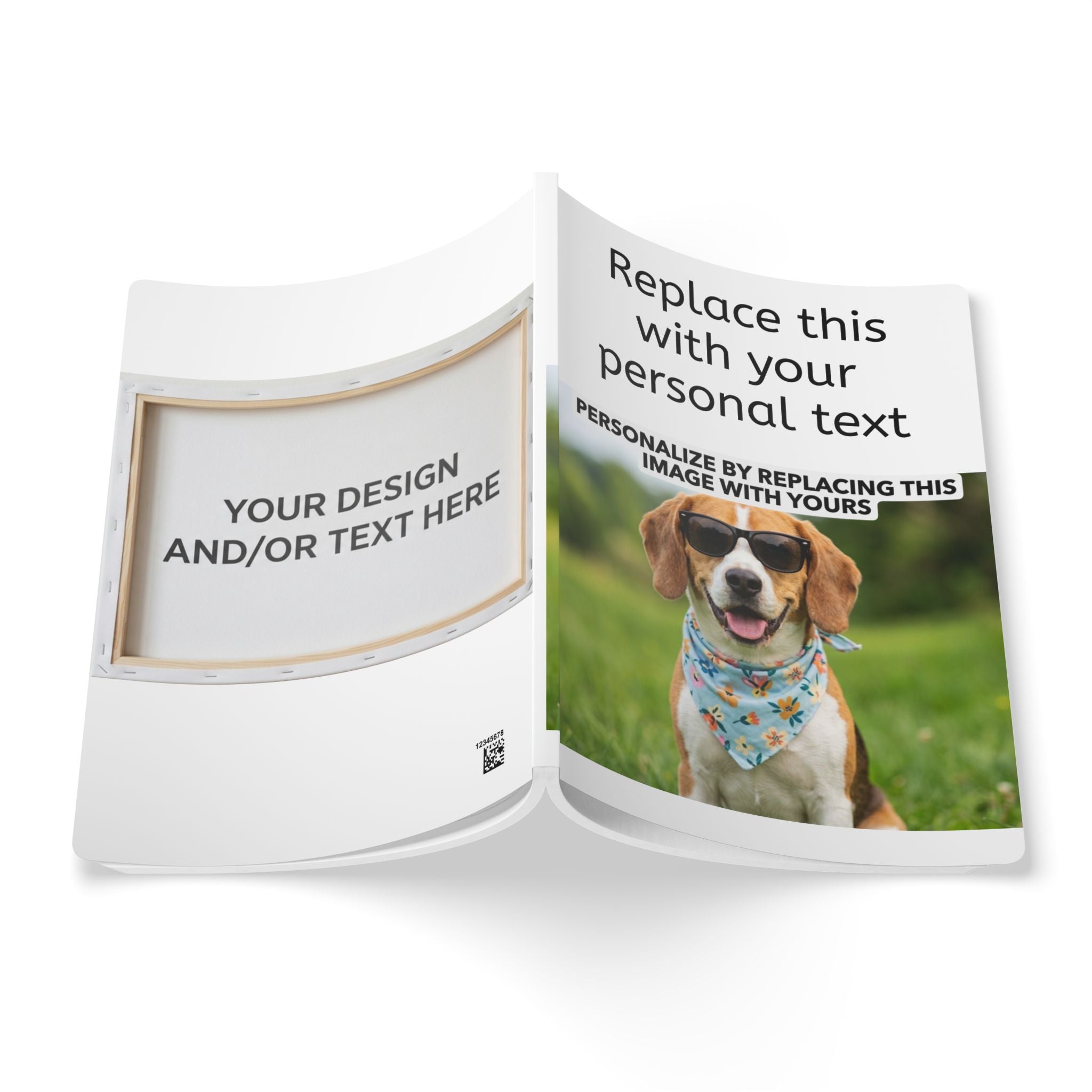 Personalized Photo Journal — Custom Softcover Notebook with Your Image & Text