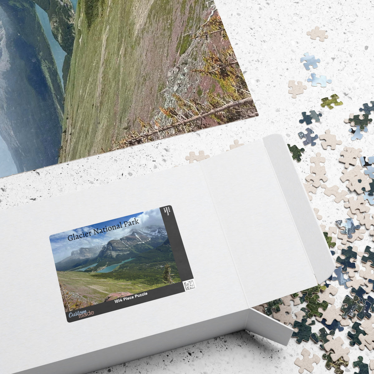 Glacier National Park Scenic Jigsaw Puzzle — Mountain Lakes Landscape (110/252/520/1014 pcs)