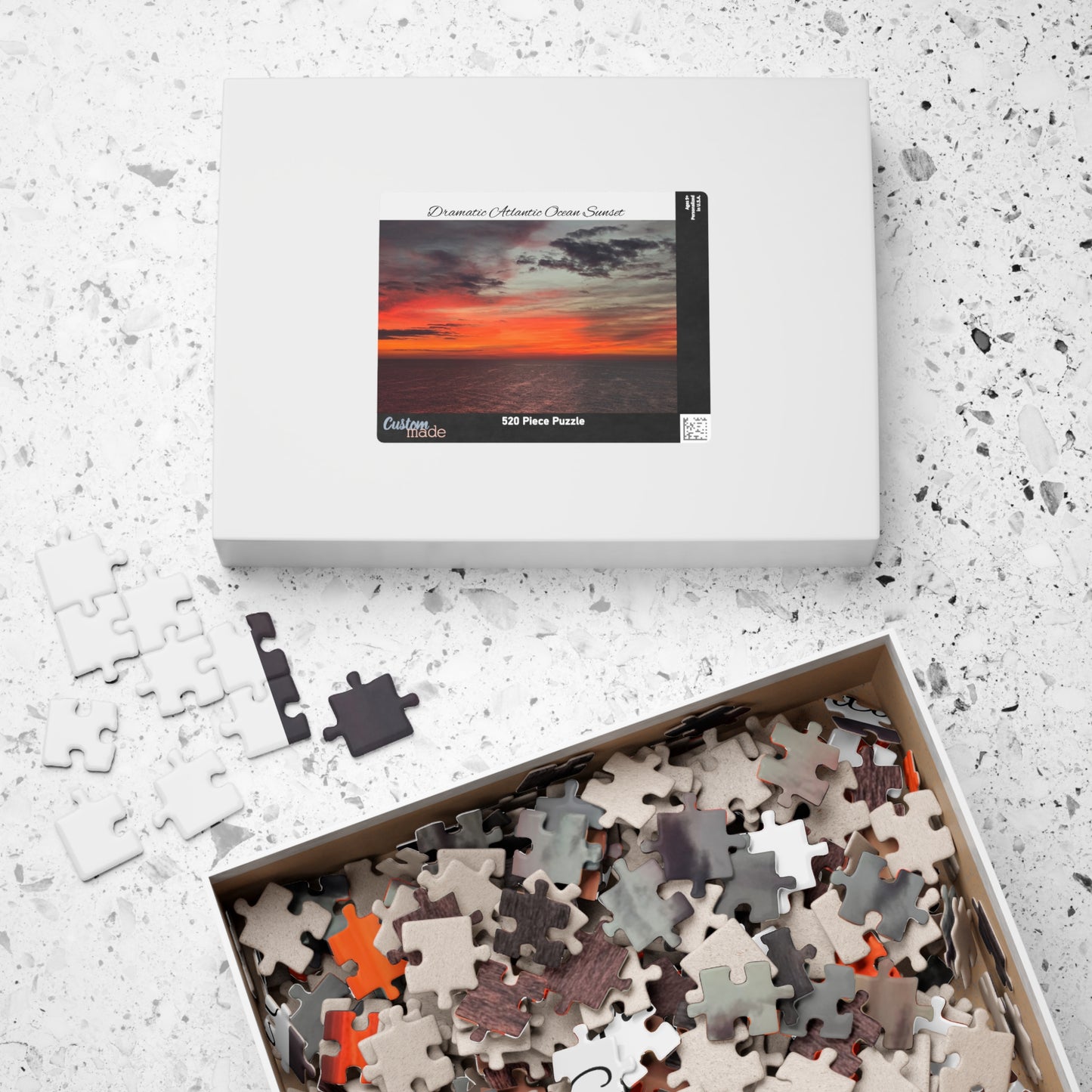 Atlantic Ocean Sunset Jigsaw Puzzle — Dramatic Seascape 110/252/520/1014-Piece